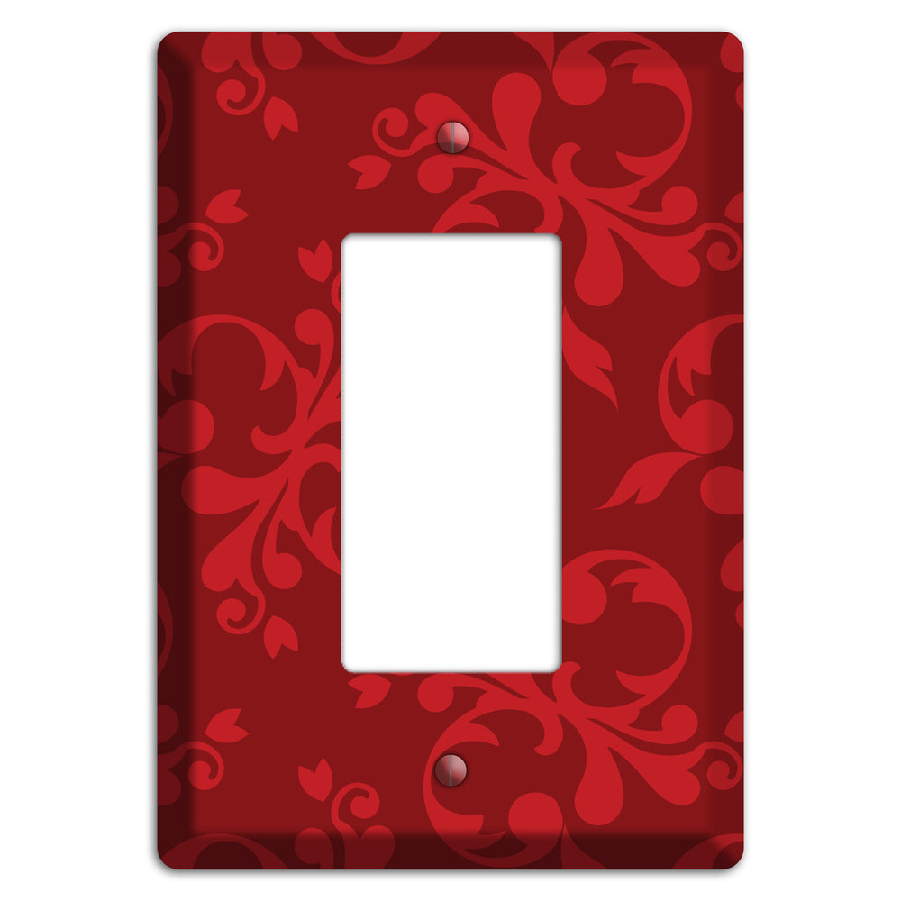 Red Victorian Toile Rocker Wallplate