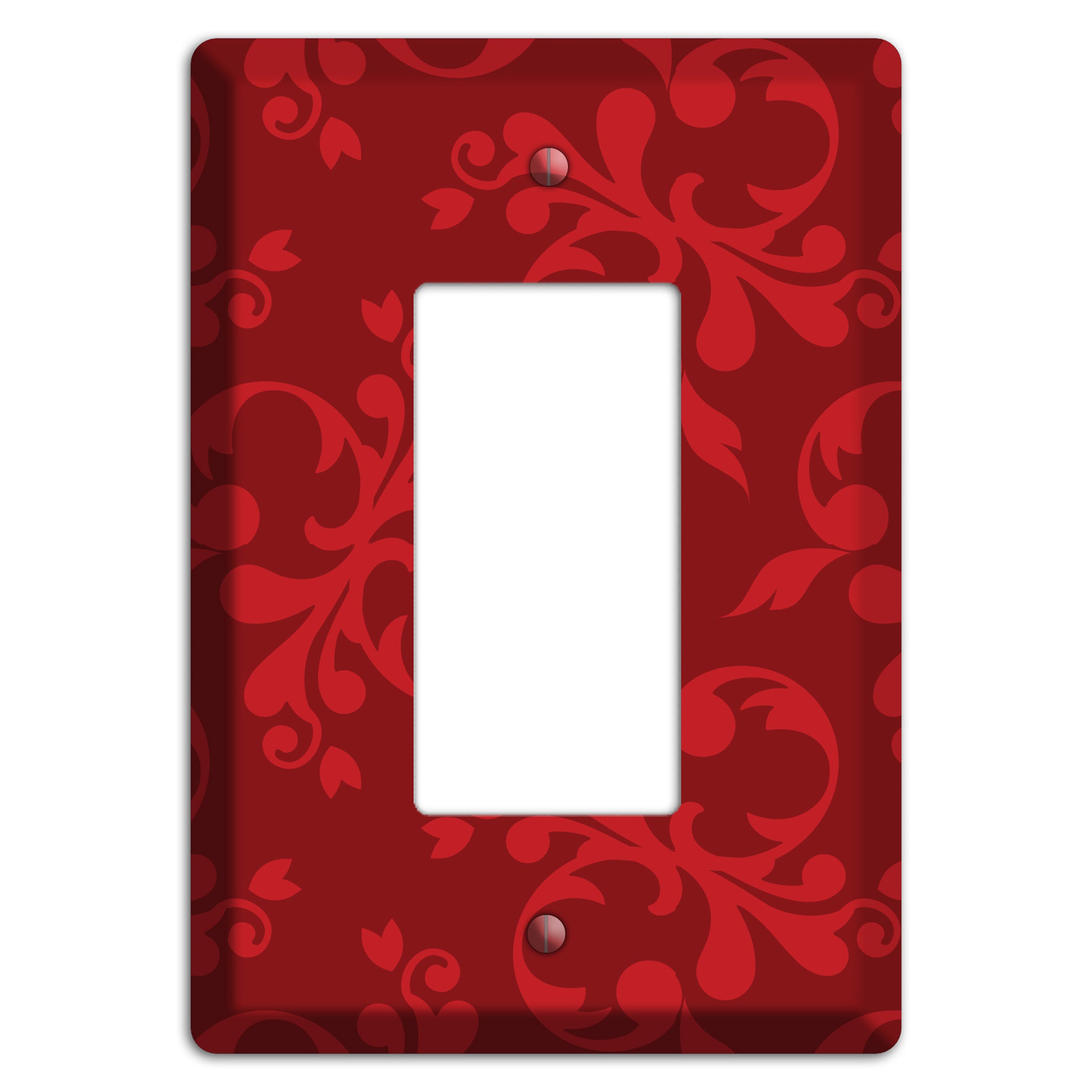 Red Victorian Toile Rocker Wallplate