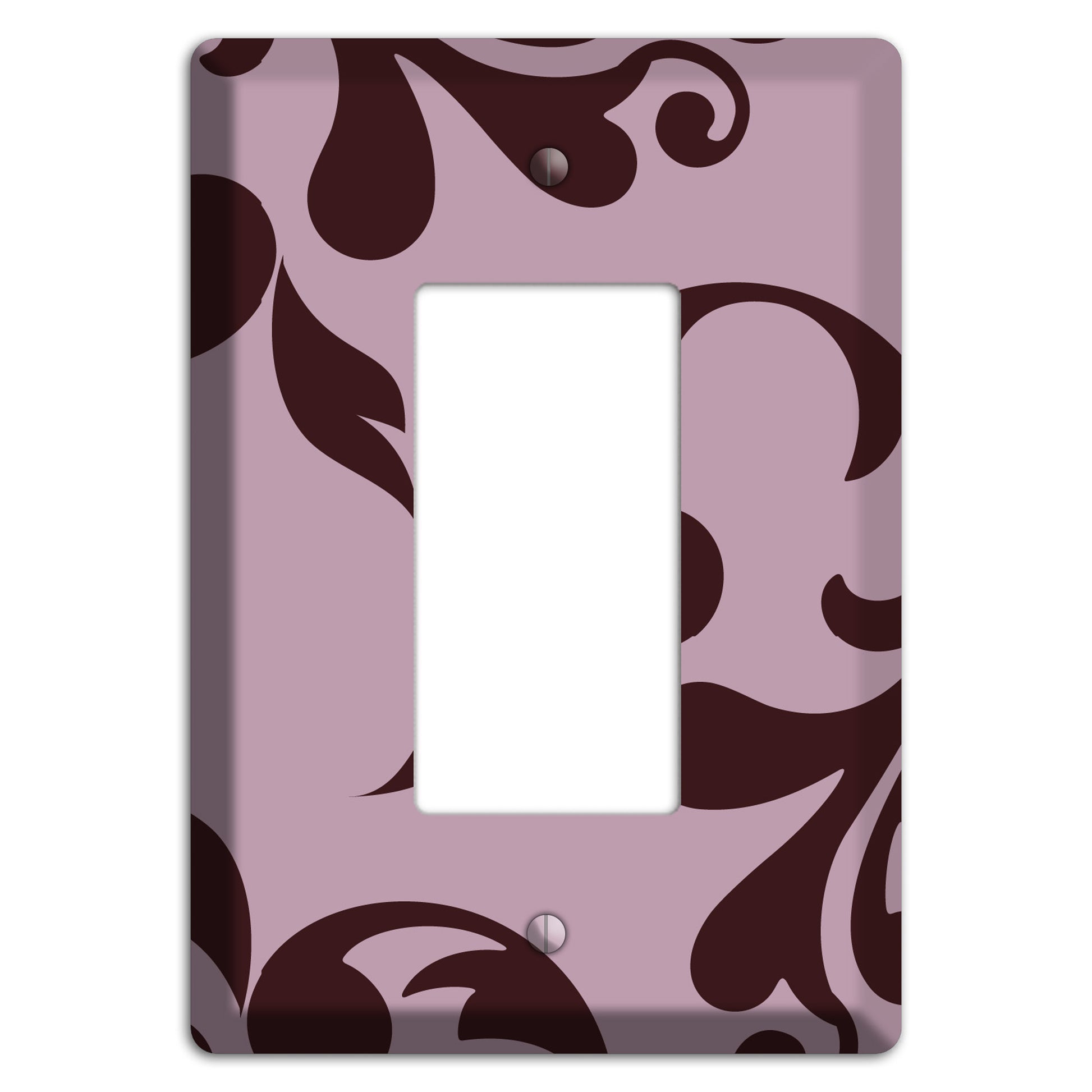 Dusty Rose and Burgundy Toile Rocker Wallplate