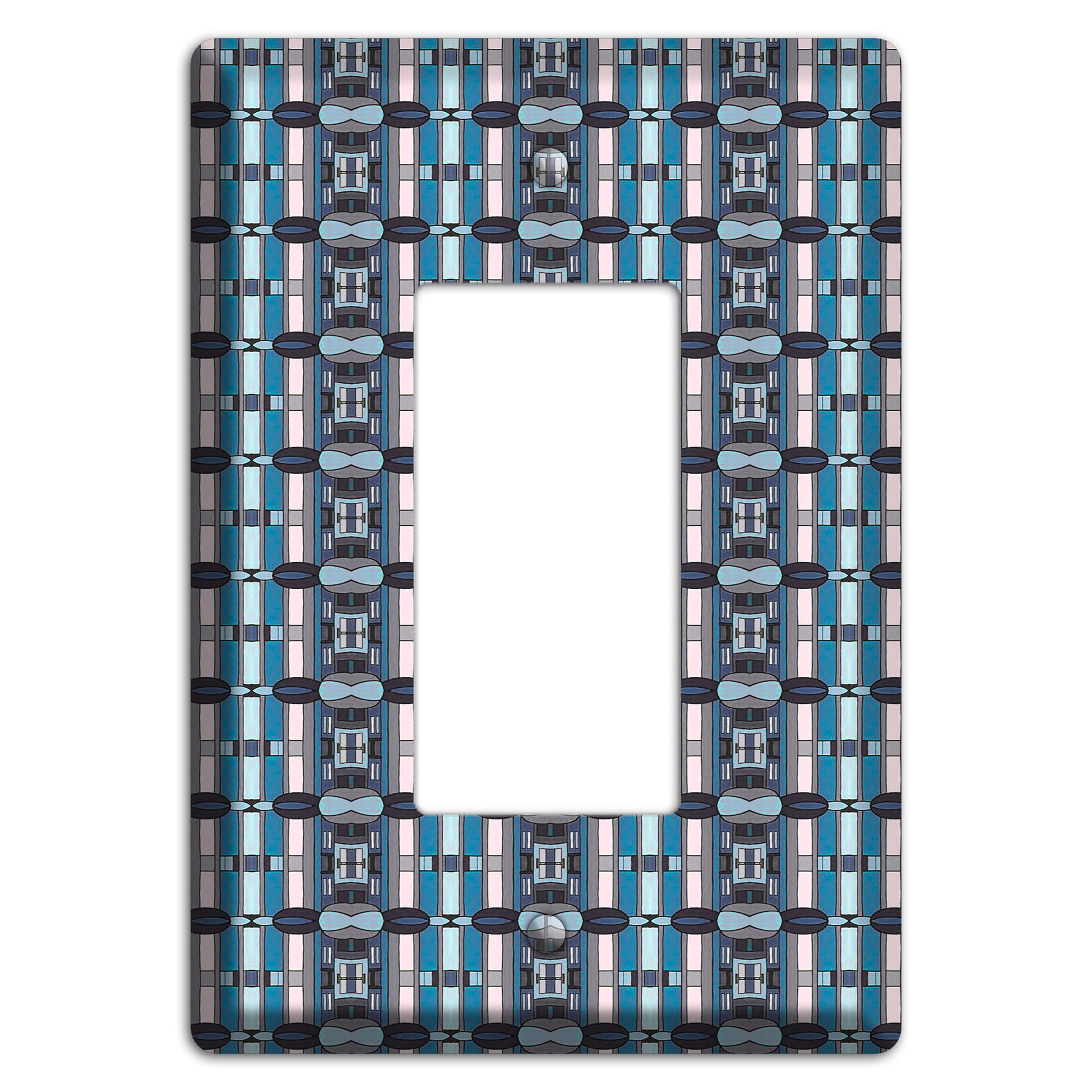 Blue and Grey Tapestry Rocker Wallplate