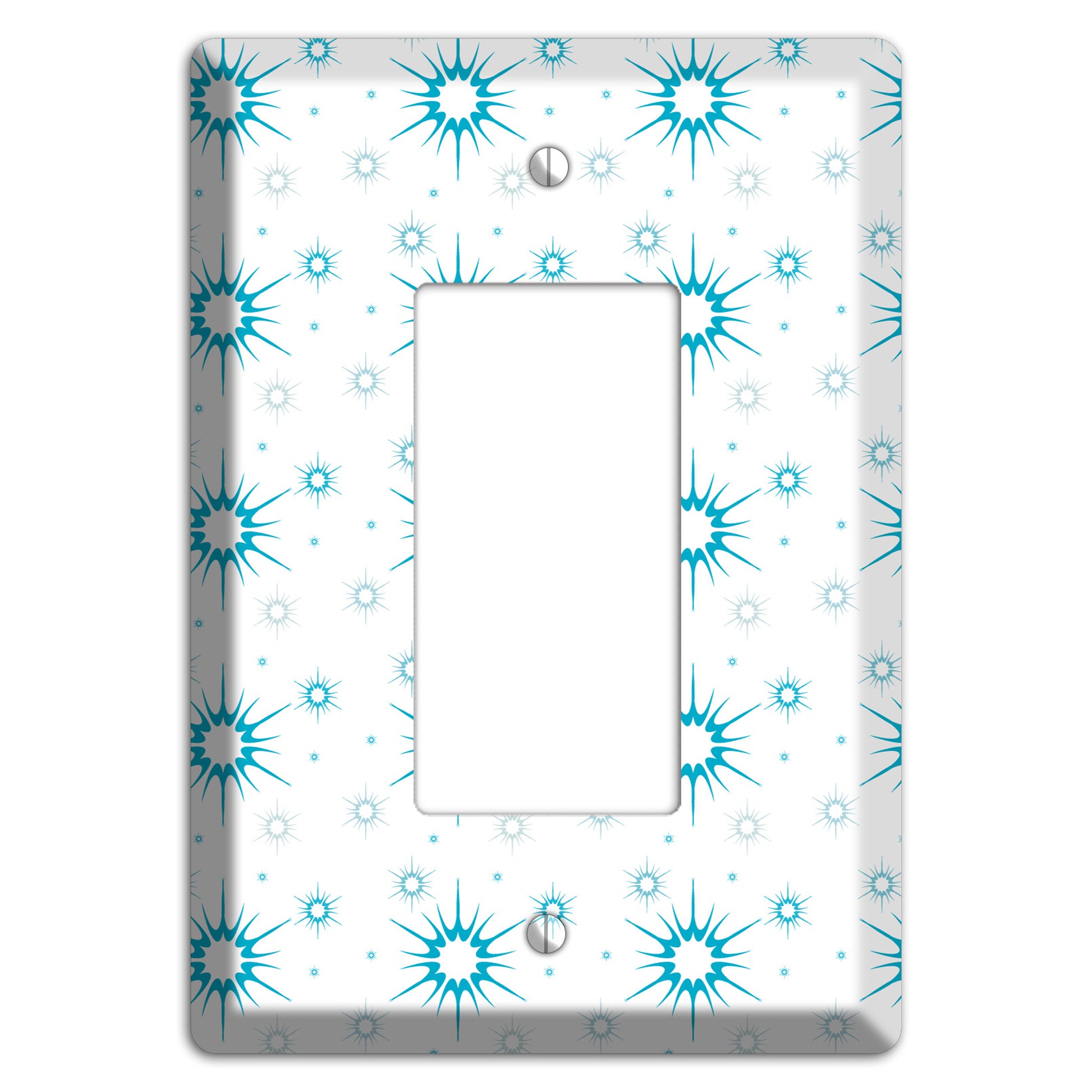 Blue Retro Burst Rocker Wallplate