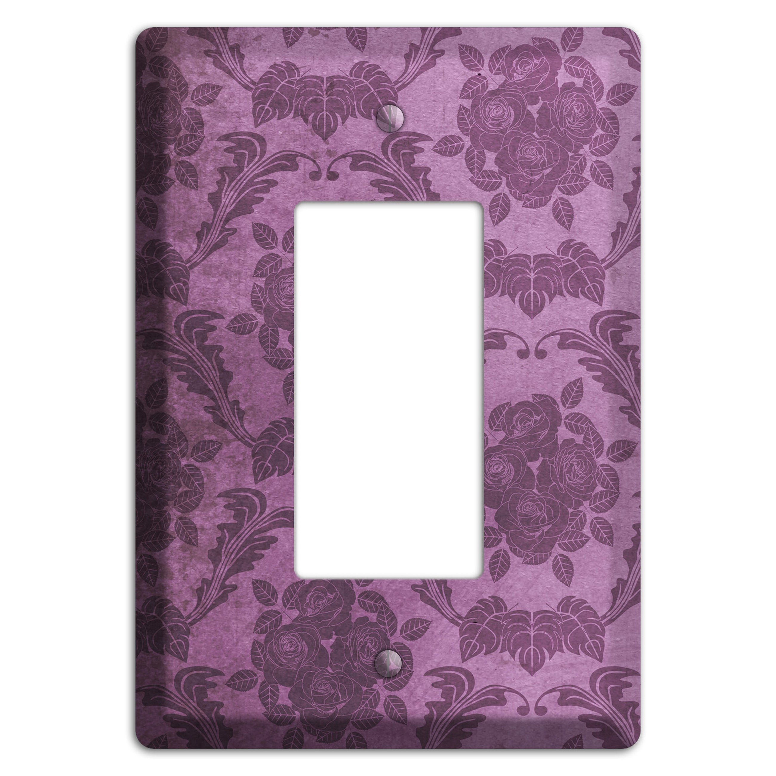 Bouquet Vintage Rose Damask Rocker Wallplate