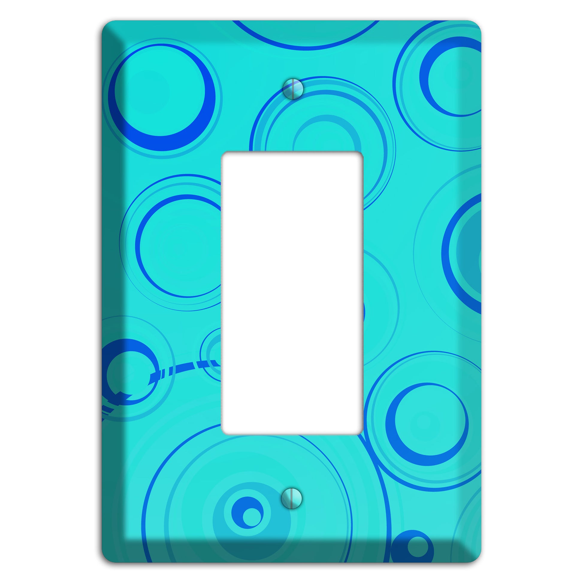 Turquoise Circles Rocker Wallplate