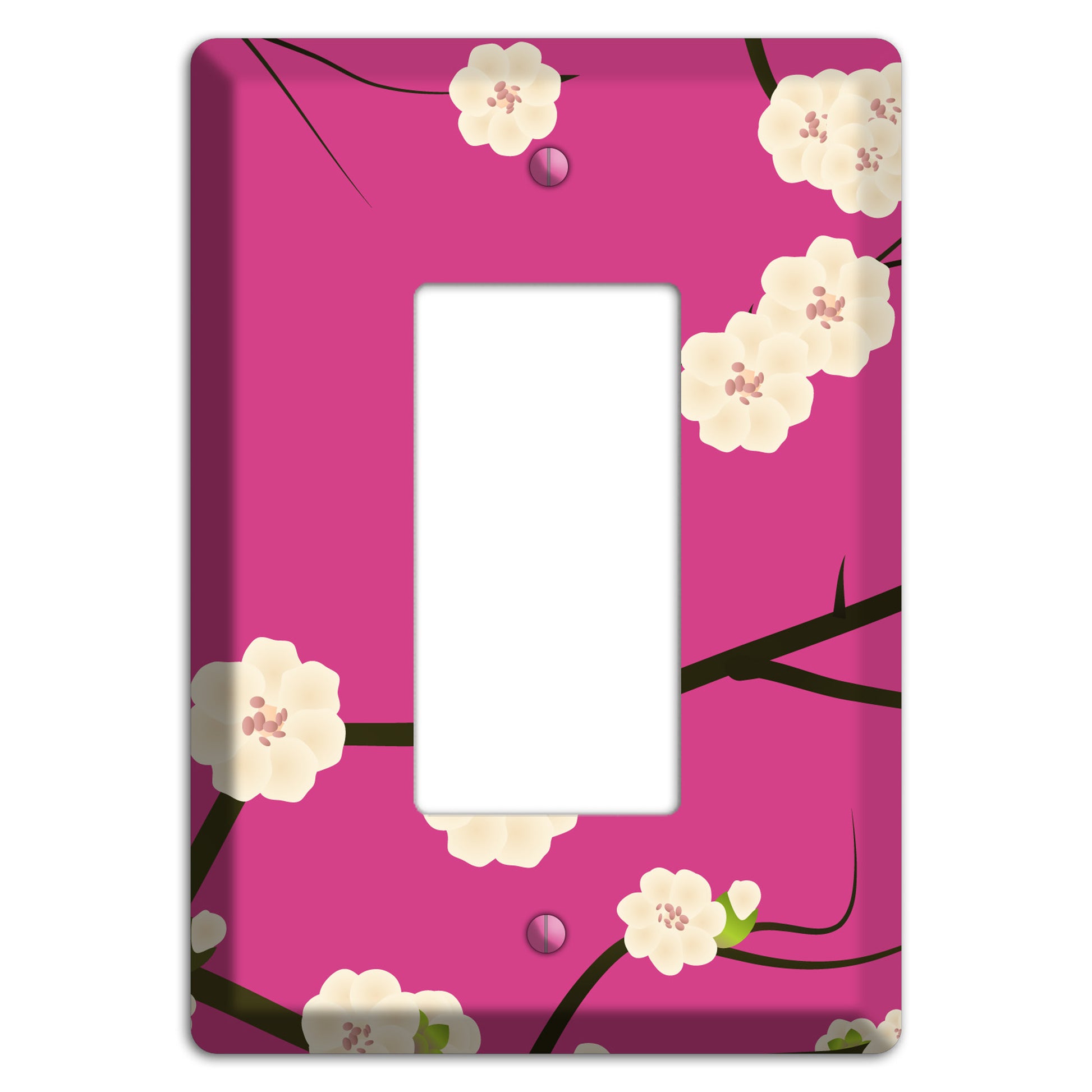 Pink Cherry Blossoms Rocker Wallplate