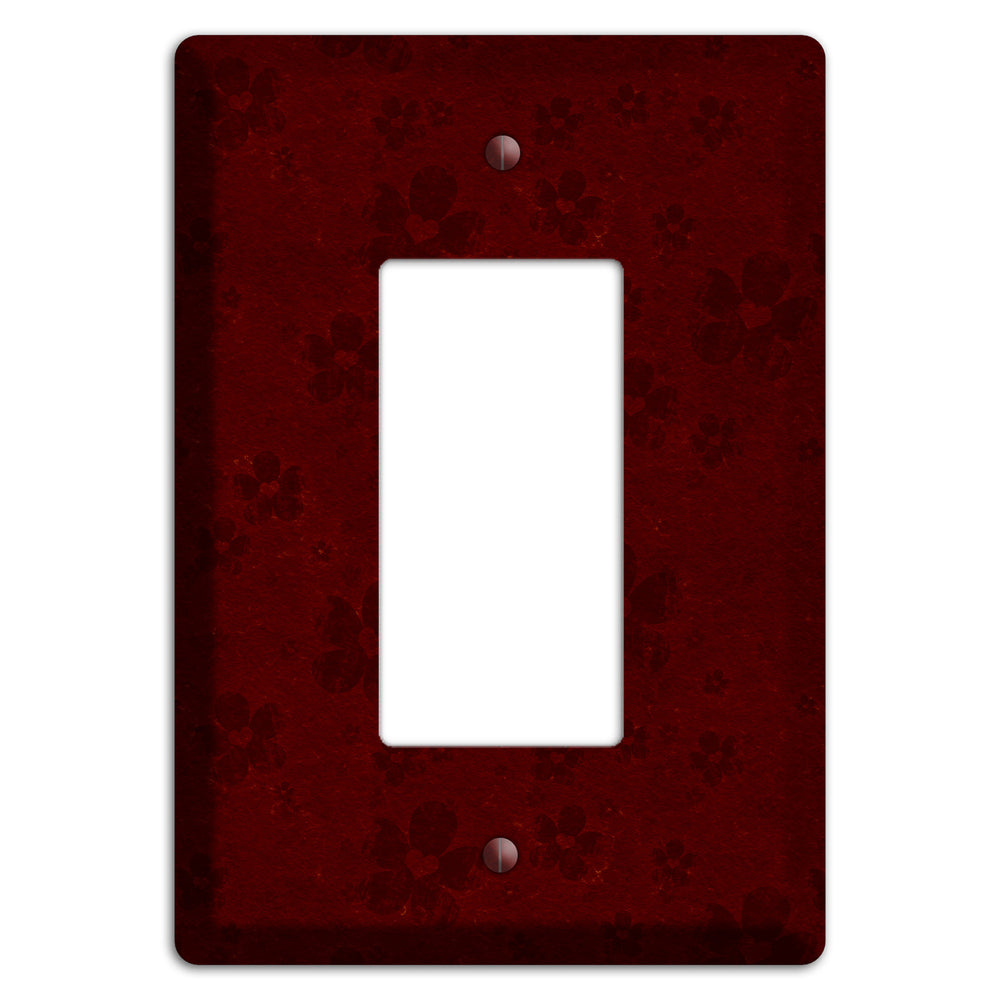 Maroon Grunge Suzani 2 Rocker Wallplate