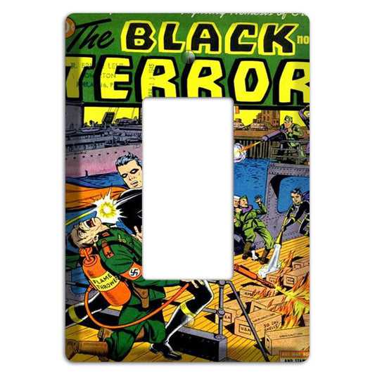 The Flame Thrower Vintage Comics Rocker Wallplate