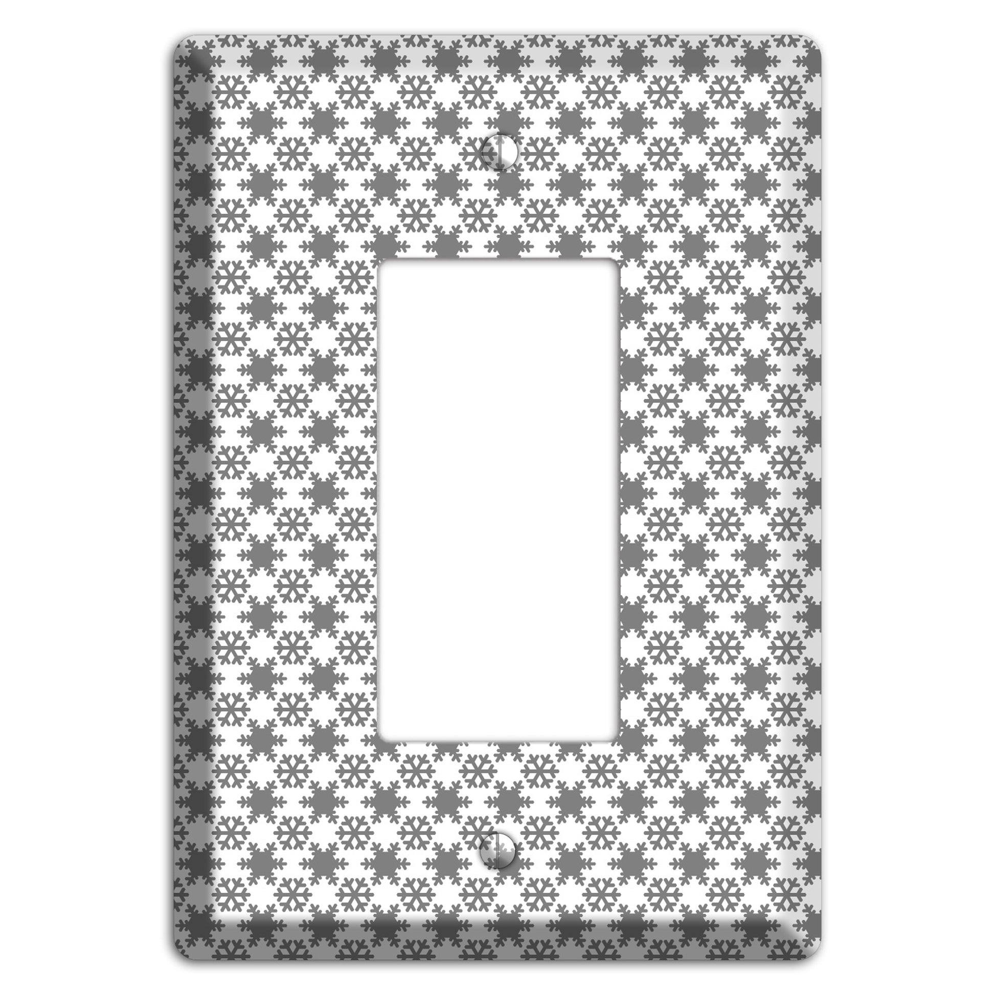 Grey Snowflakes Rocker Wallplate