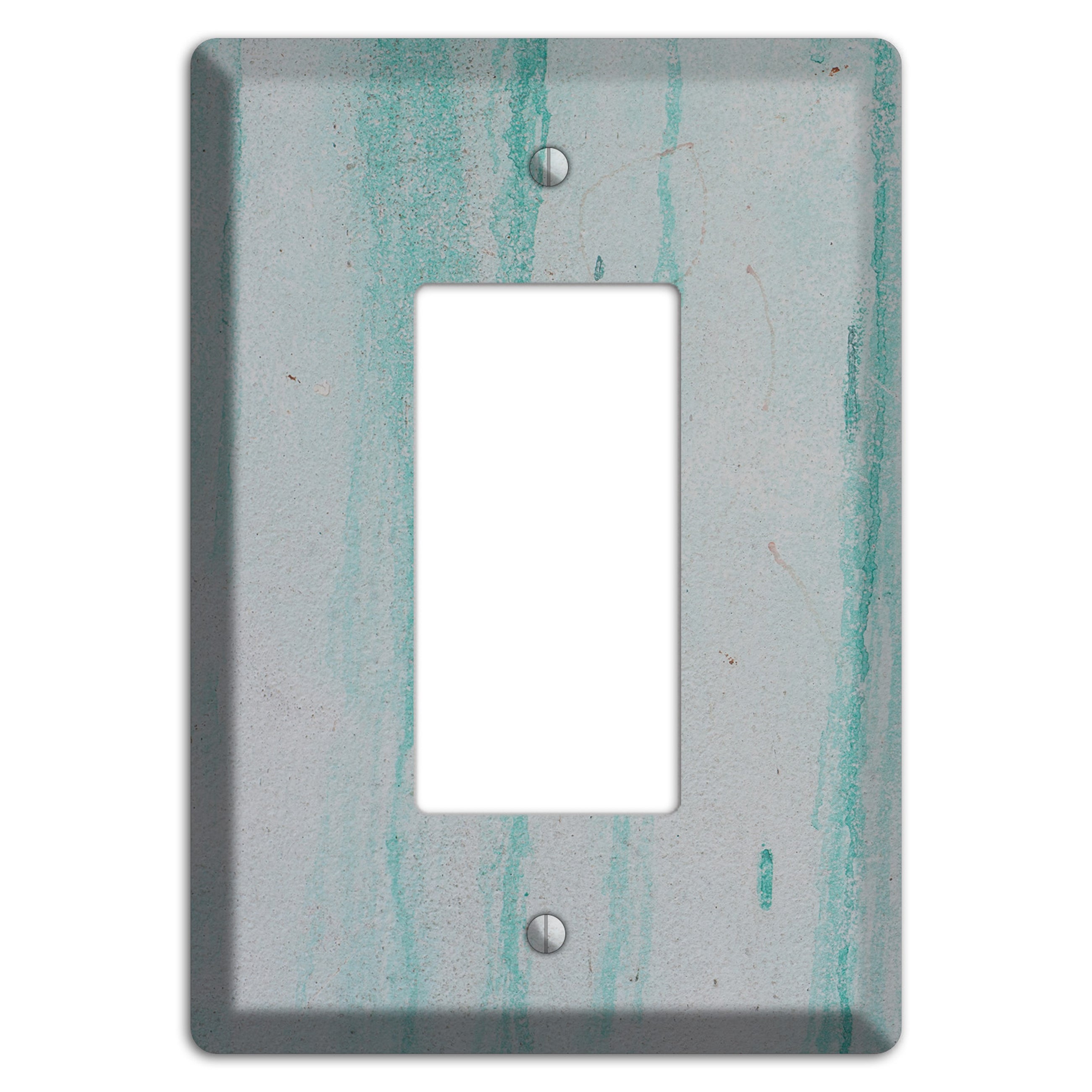 Green Stripes Concrete Rocker Wallplate
