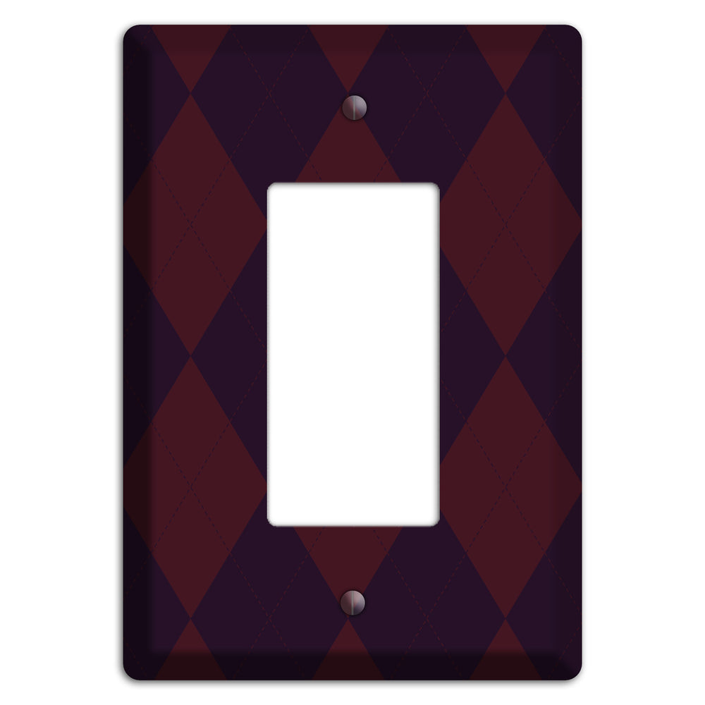 Burgundy Argyle Rocker Wallplate