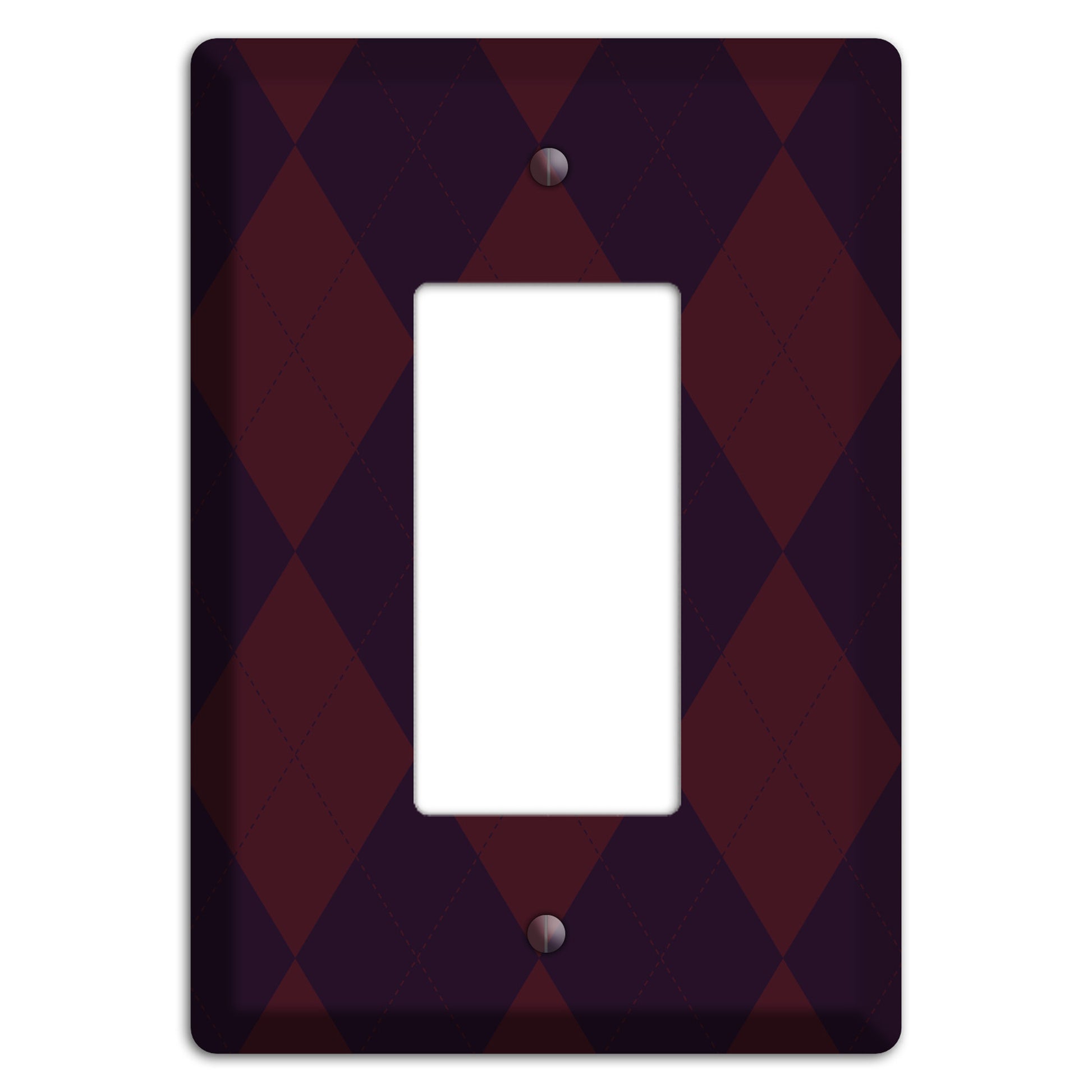 Burgundy Argyle Rocker Wallplate