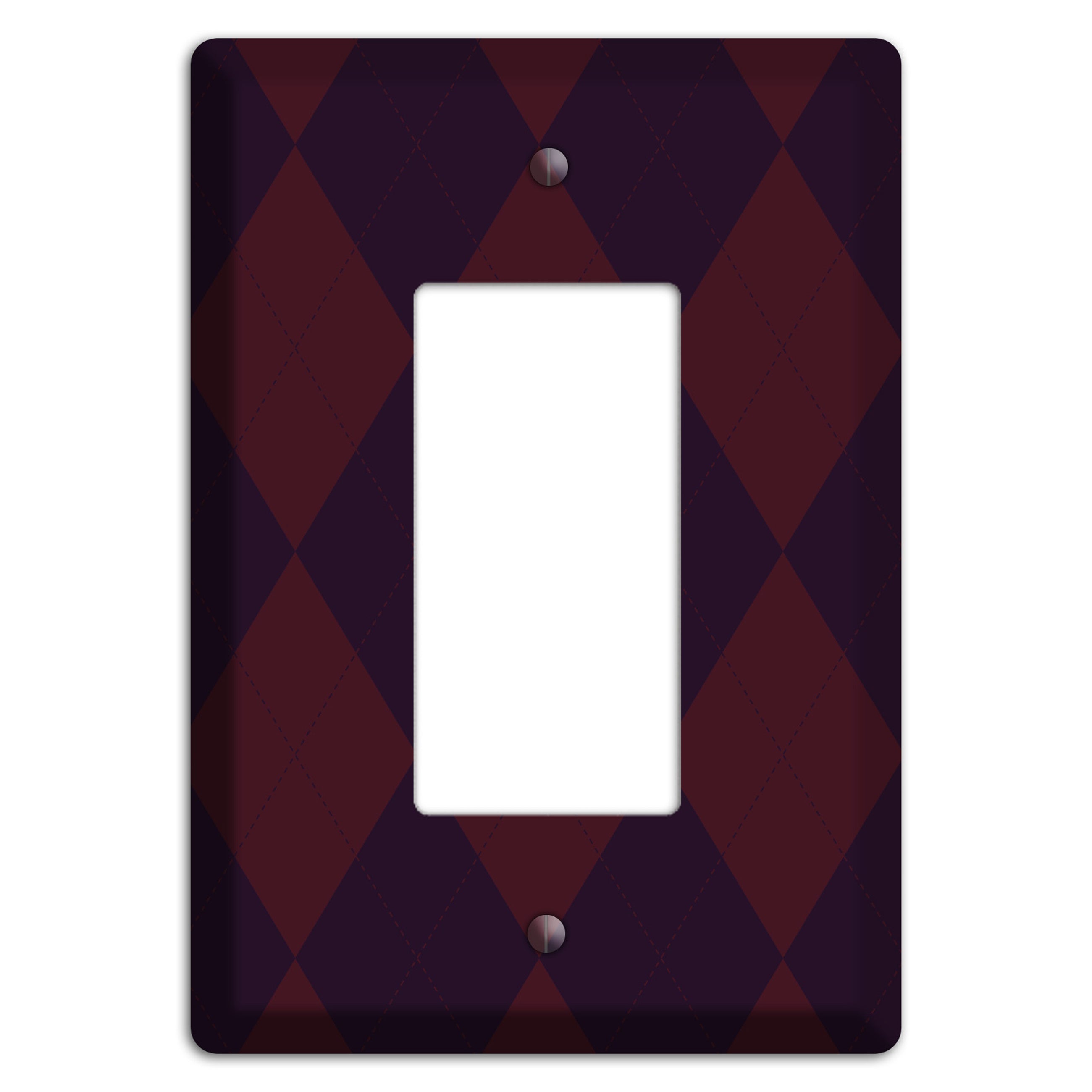 Burgundy Argyle Rocker Wallplate