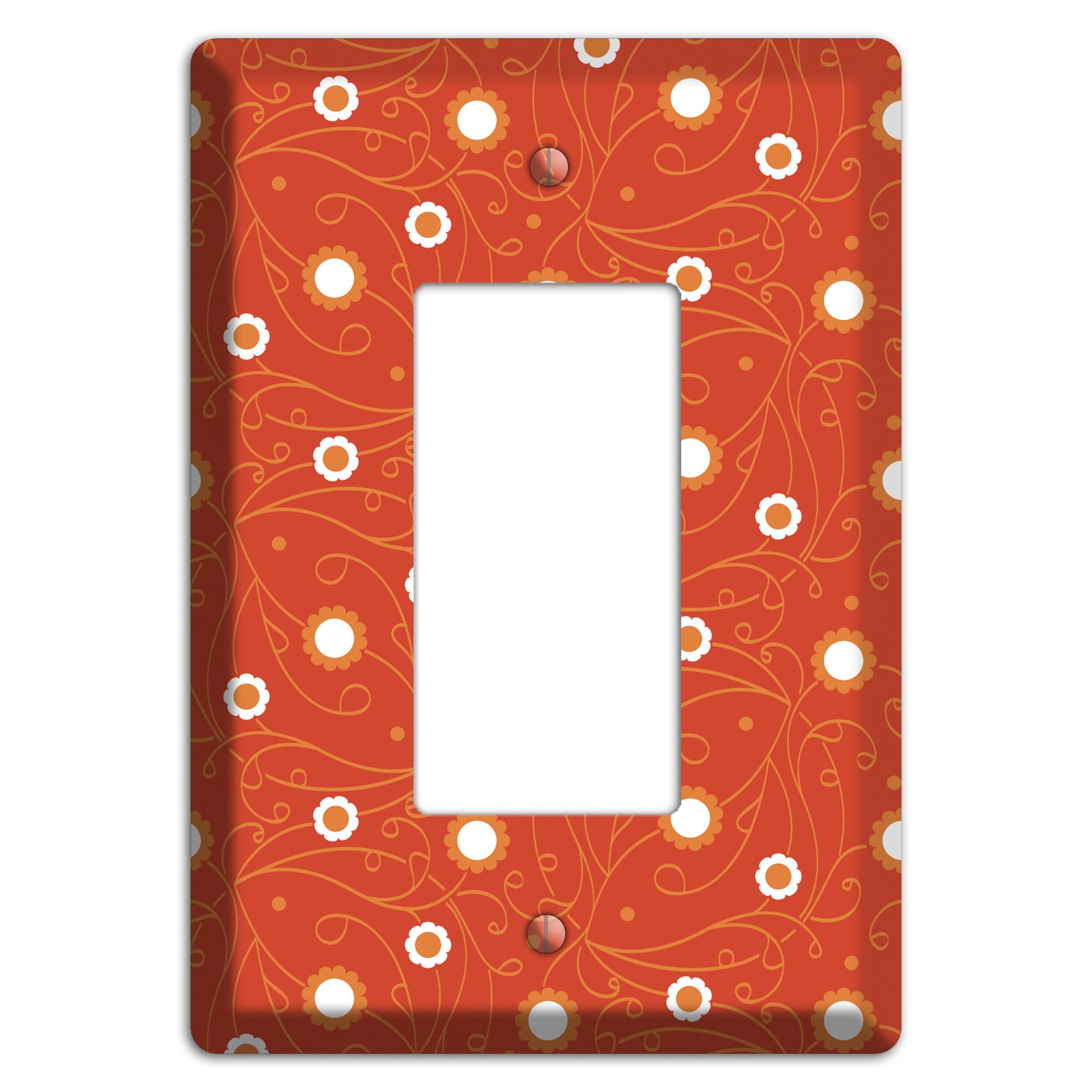 Red Vine Floral Rocker Wallplate