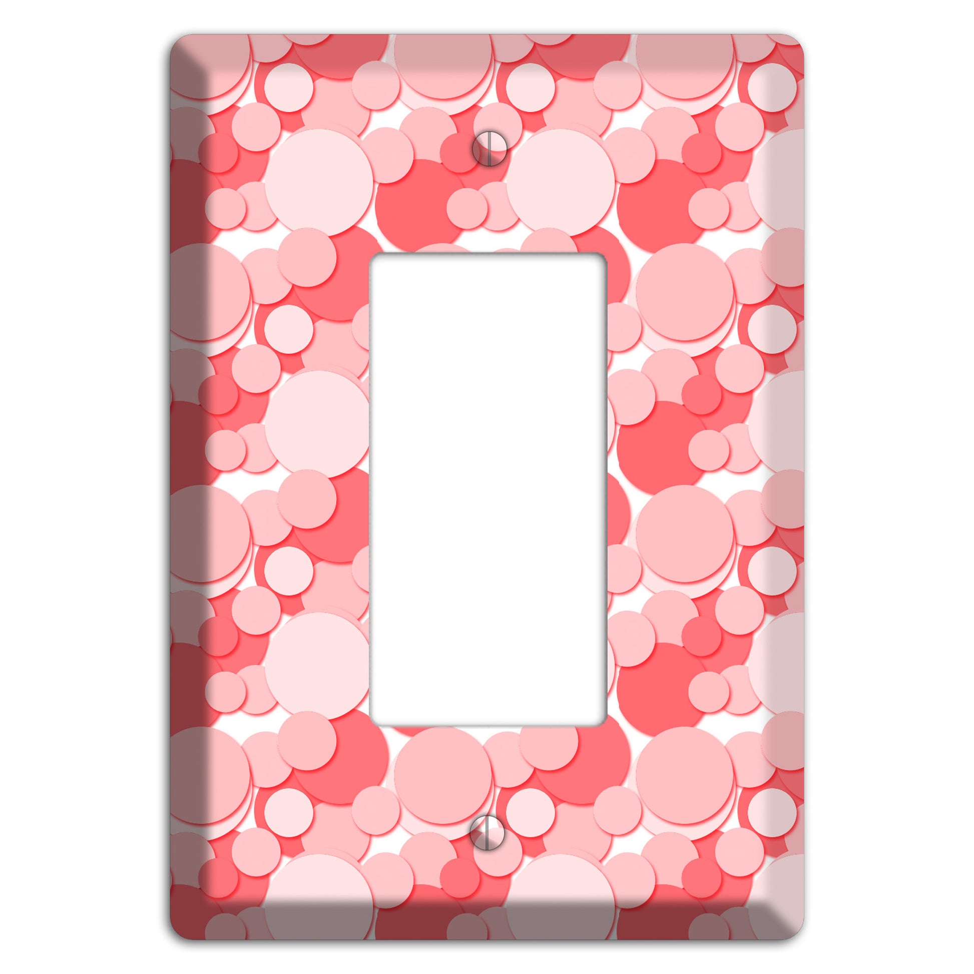 Multi Pink Bubble Dots Rocker Wallplate
