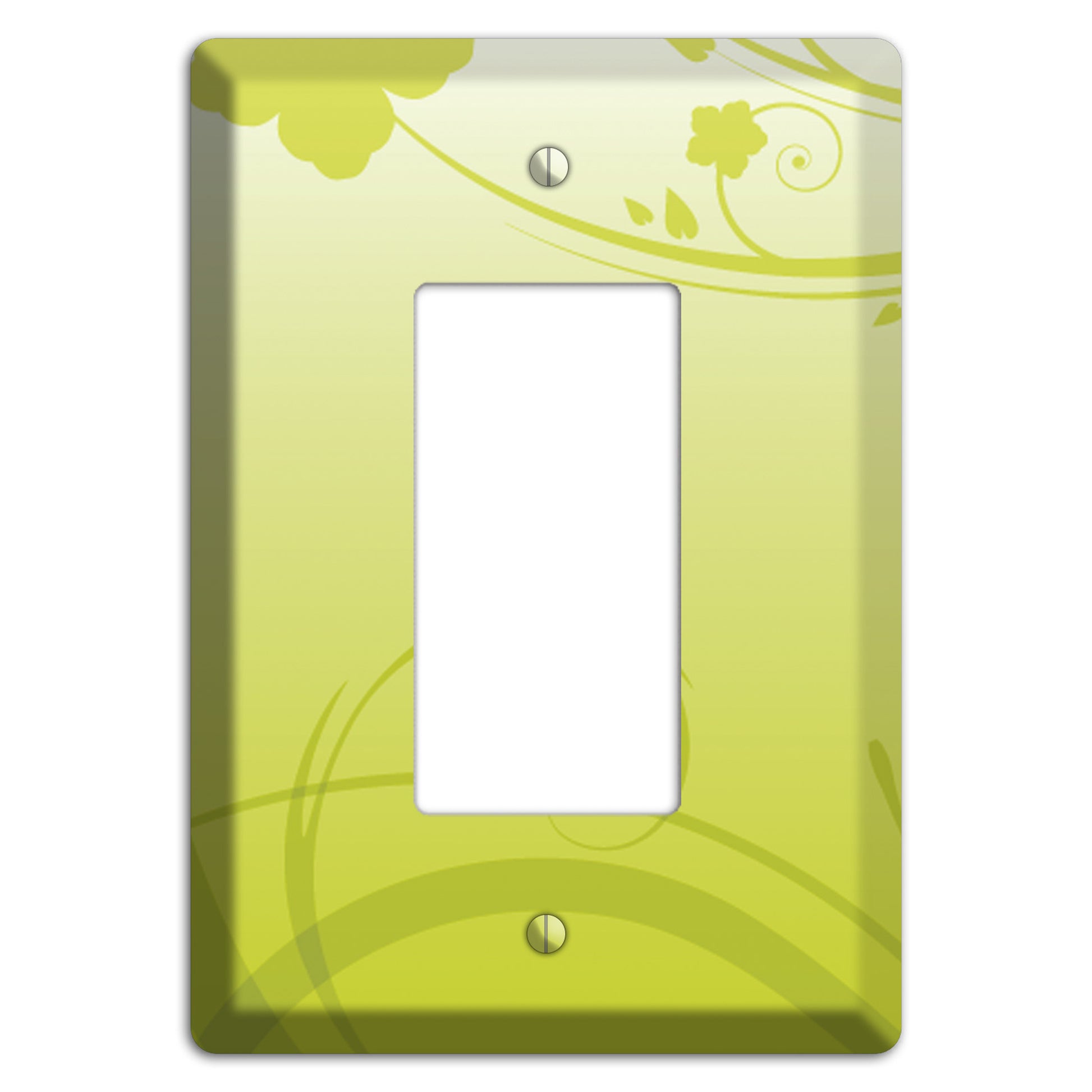 Green Swirls Rocker Wallplate