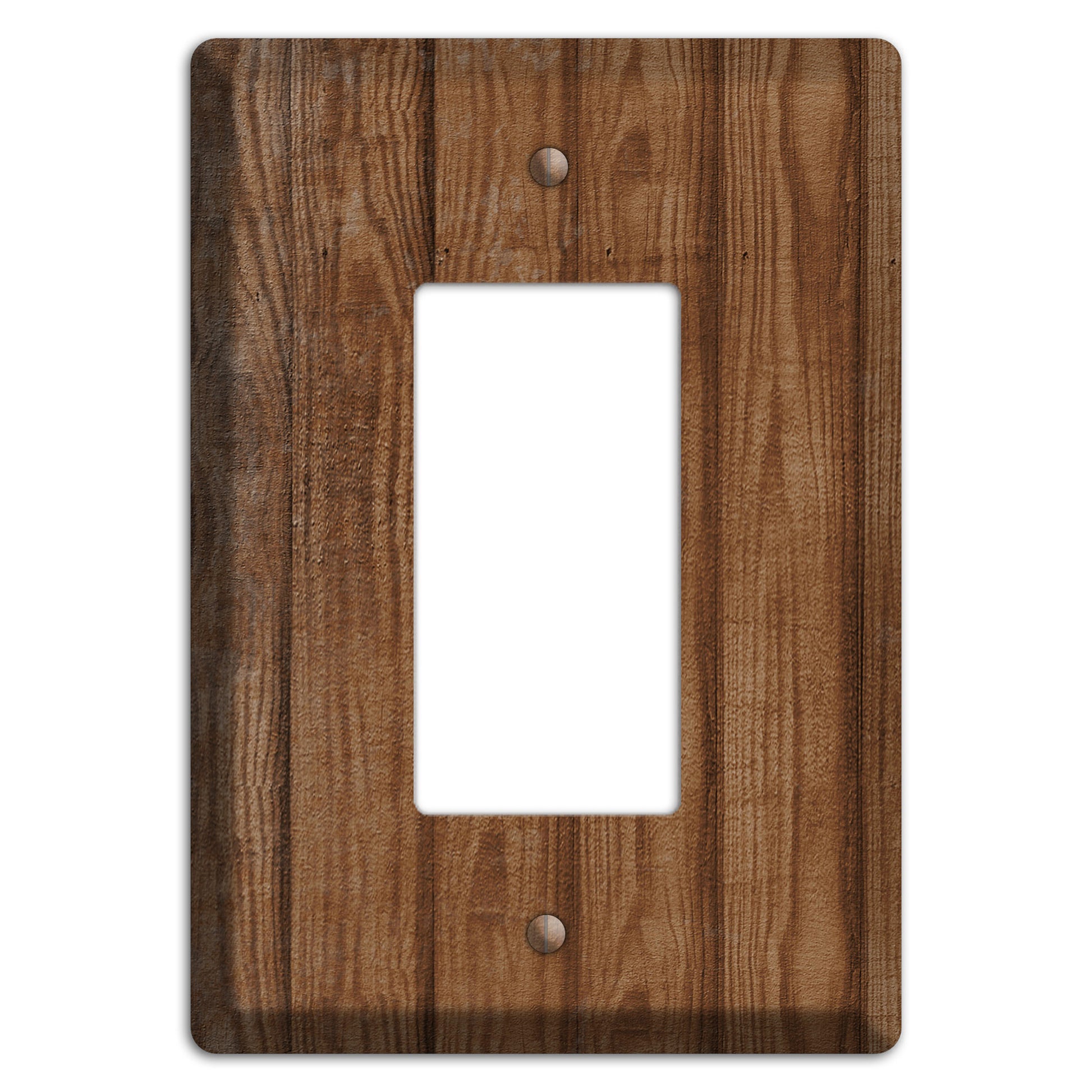 Old Copper Weathered Wood Rocker Wallplate