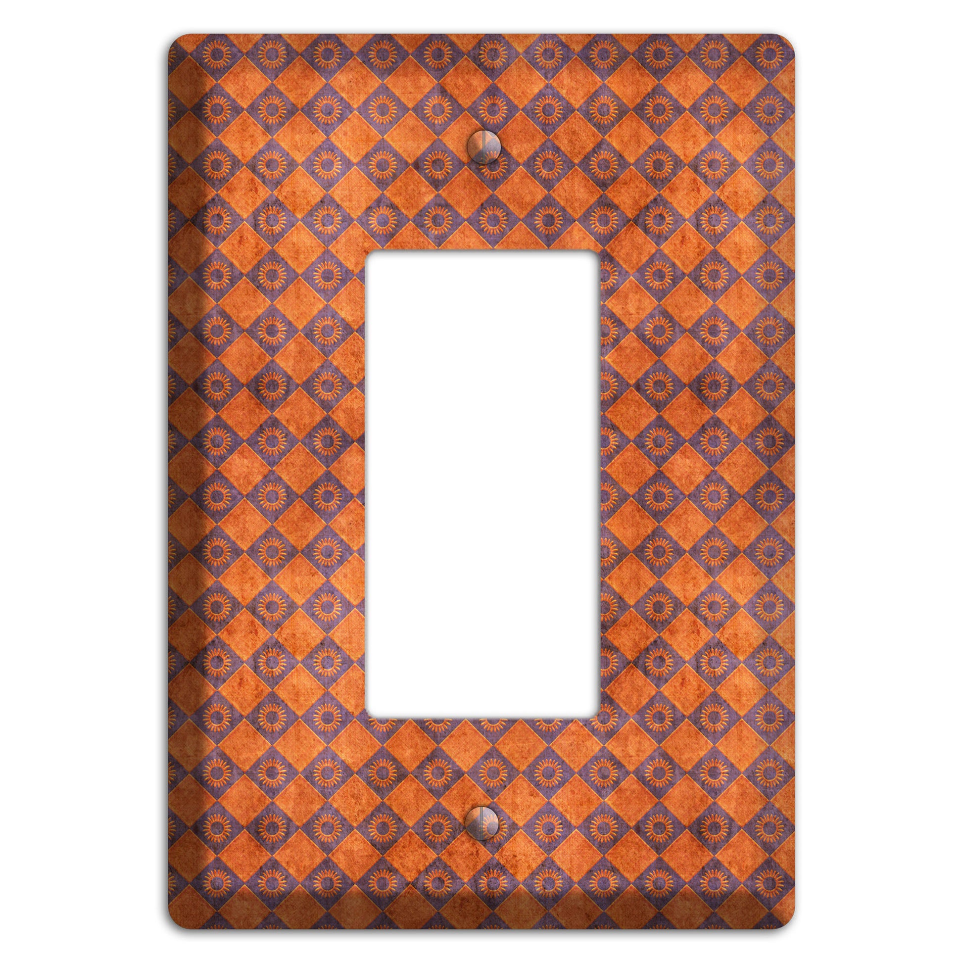 Red Diamond Circles 2 Rocker Wallplate