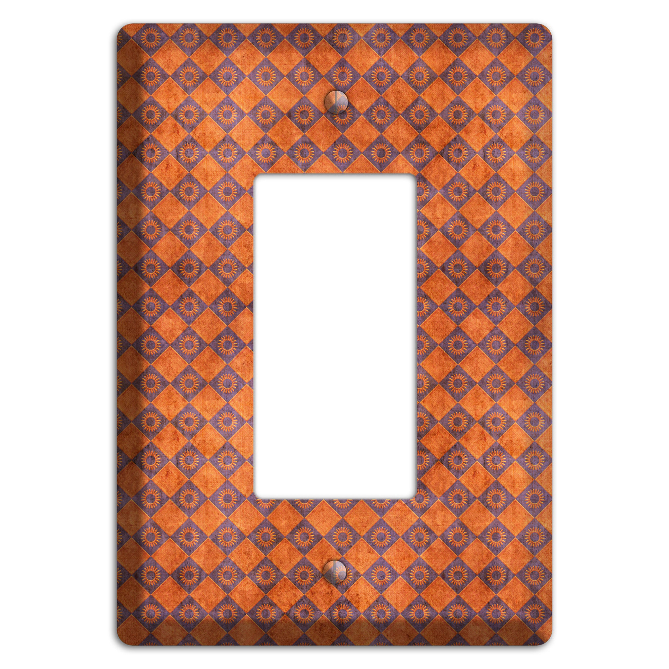 Red Diamond Circles 2 Rocker Wallplate