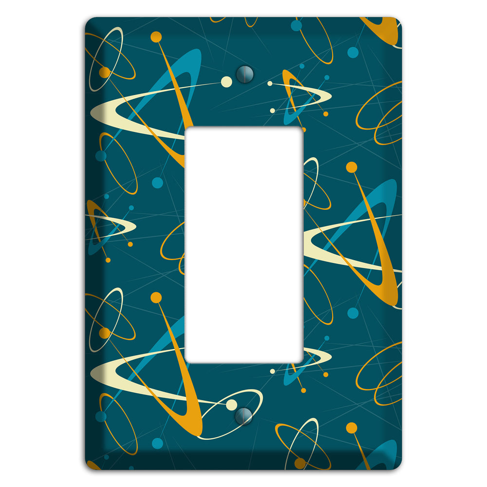 Mustard and Blue Atomic Rocker Wallplate