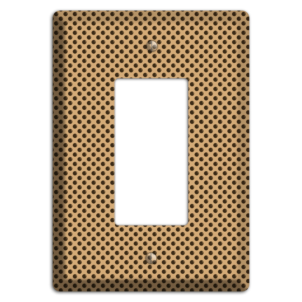 Beige with Brown Polka Dots Rocker Wallplate
