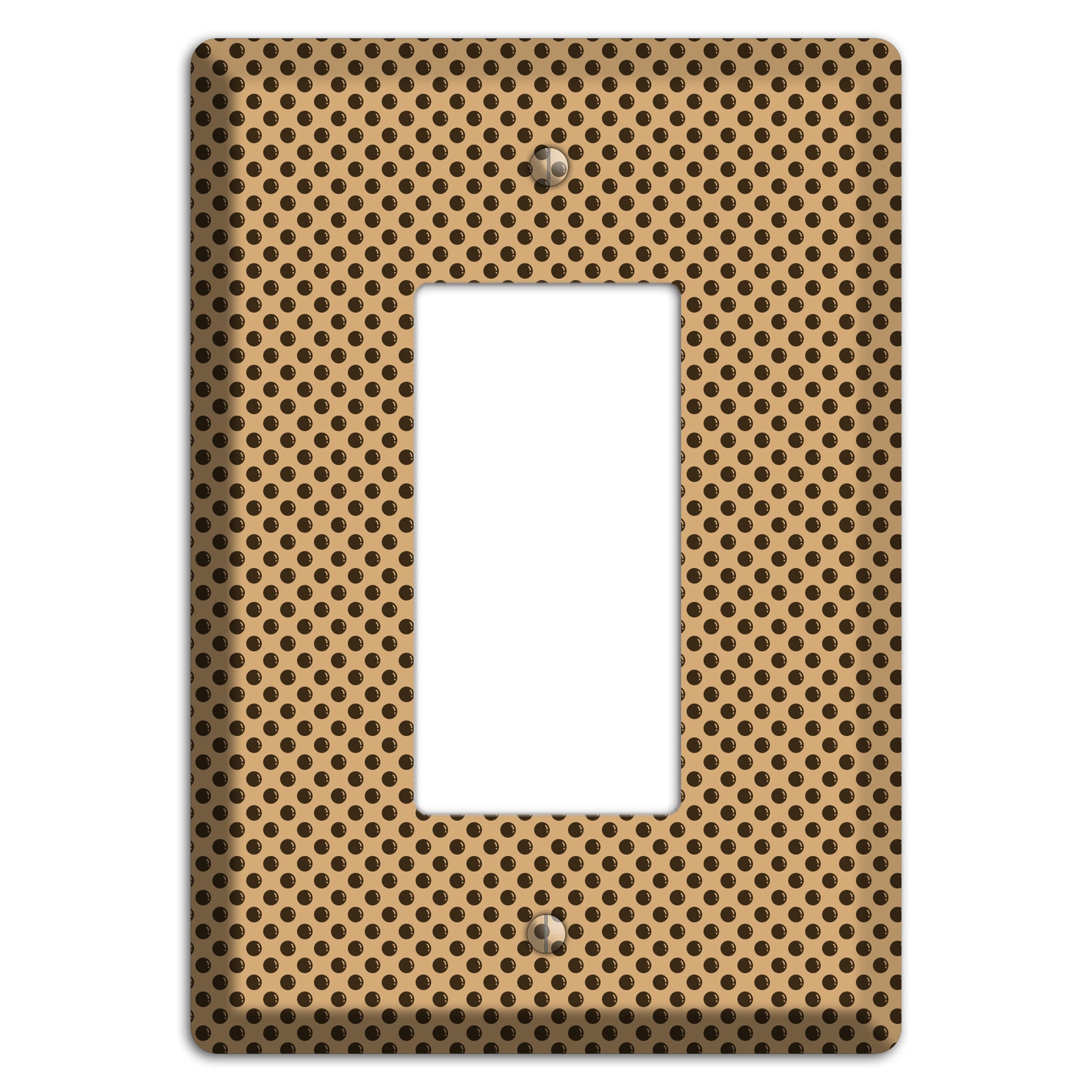 Beige with Brown Polka Dots Rocker Wallplate