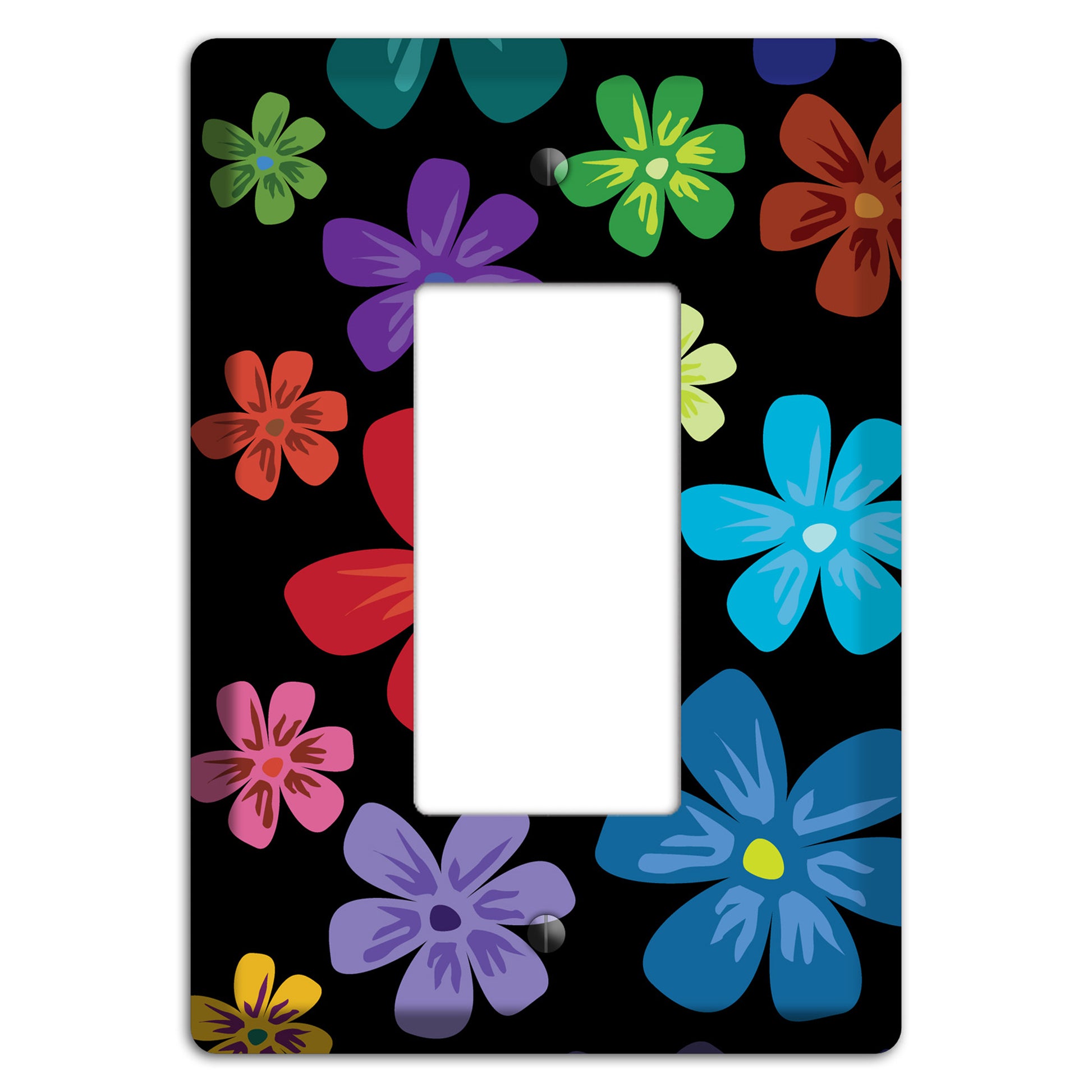 Green Flowers Rocker Wallplate