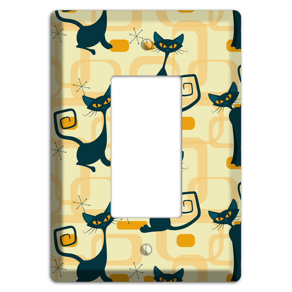 Navy Kitties Rocker Wallplate