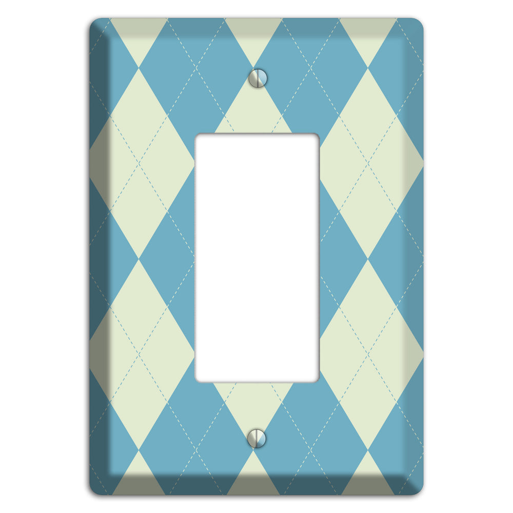 Mustard and Black Plaid Rocker Wallplate