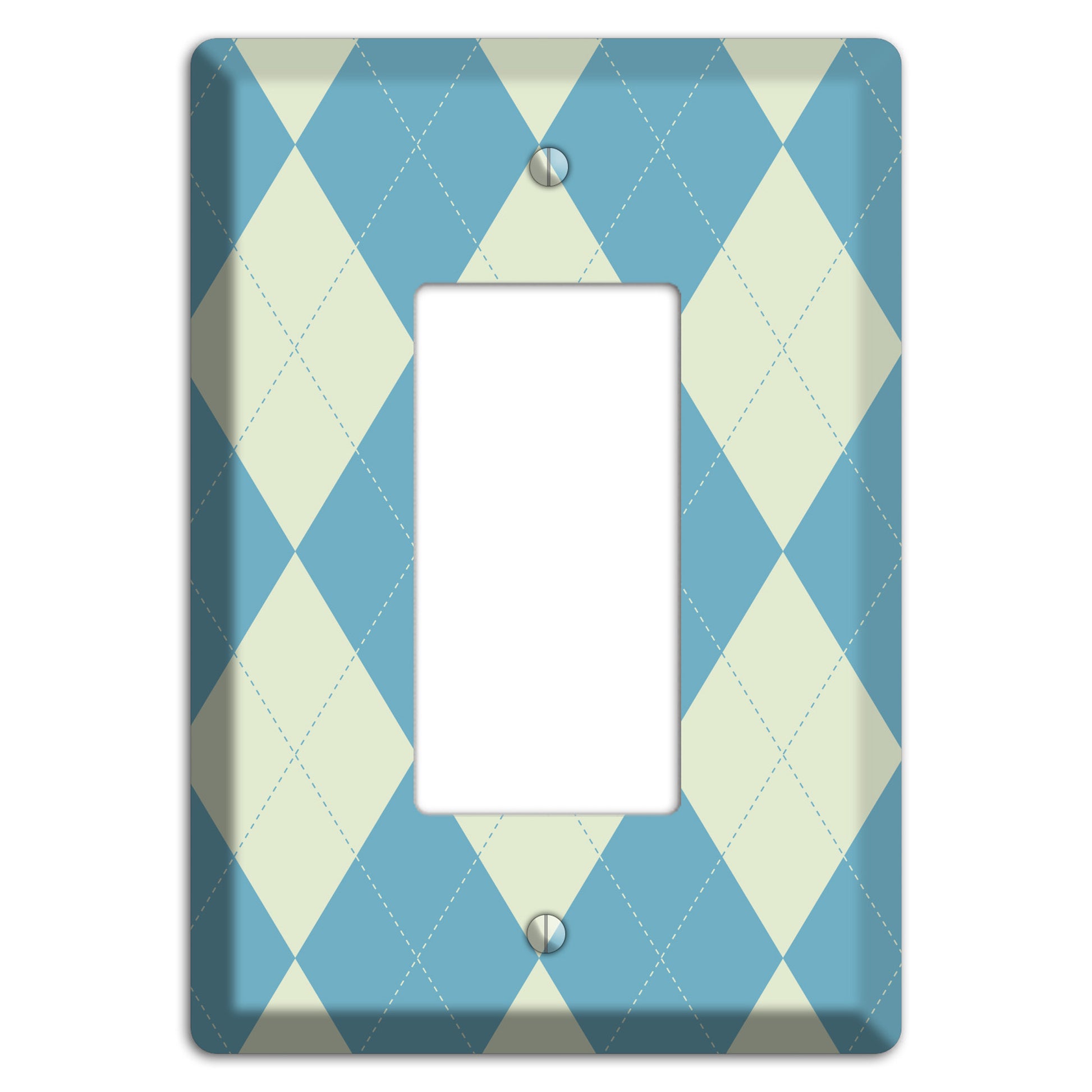 Mustard and Black Plaid Rocker Wallplate