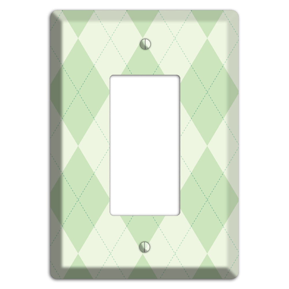 Light Green Argyle Rocker Wallplate