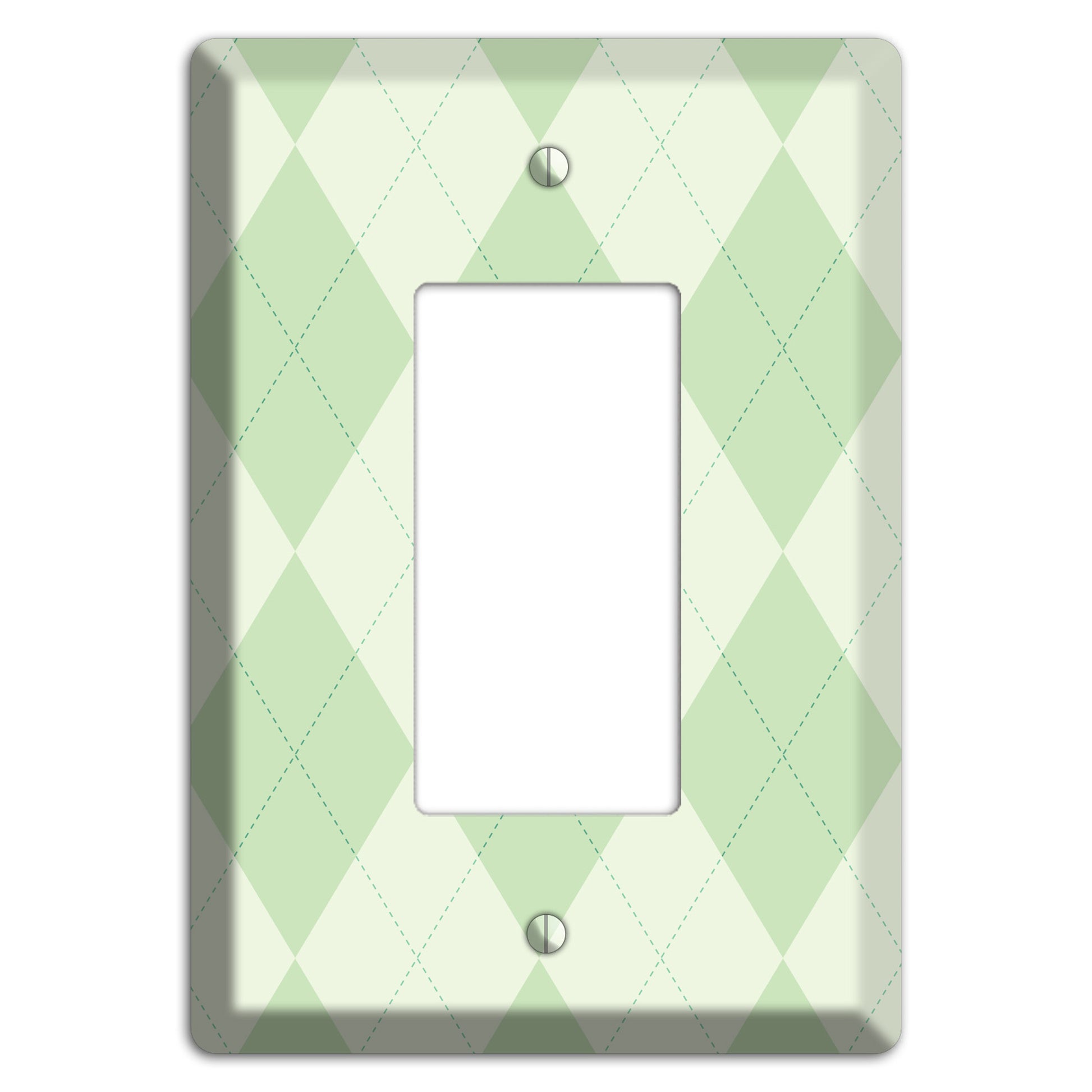 Light Green Argyle Rocker Wallplate