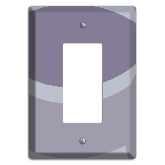 Grey and Lavender Abstract Rocker Wallplate