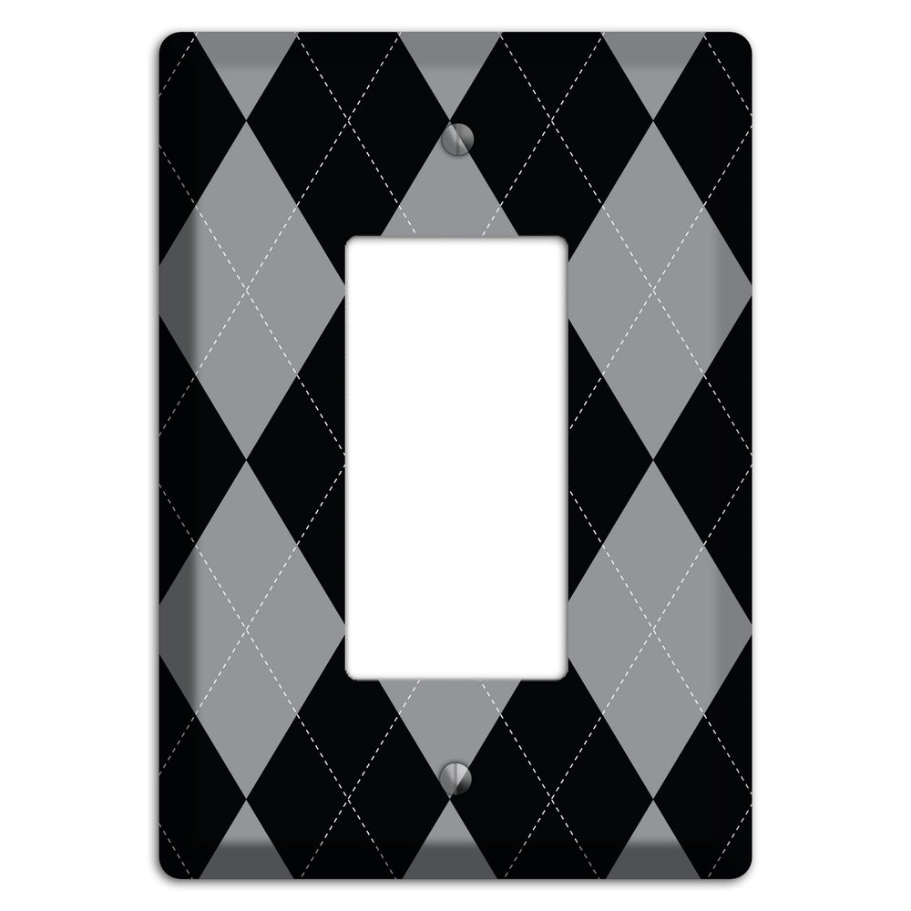 Light Purple and Black Rocker Wallplate