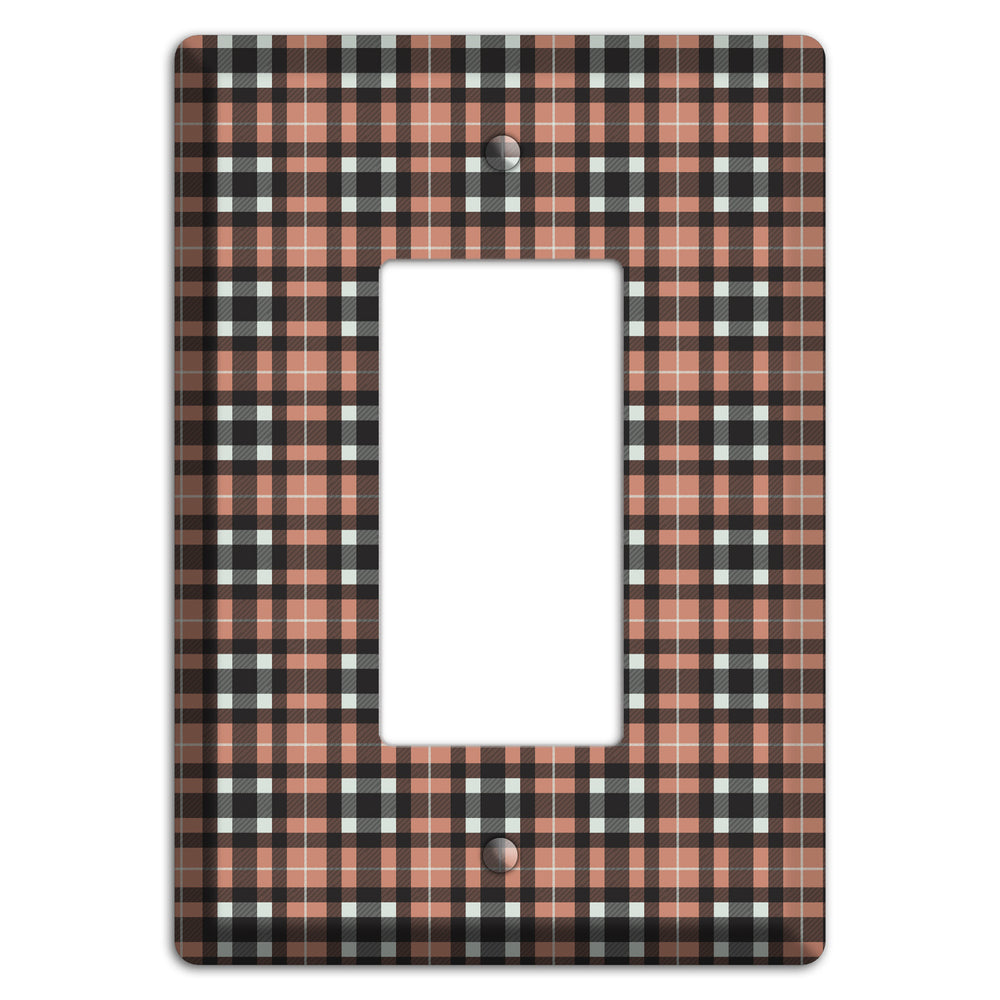Light Brown Plaid Rocker Wallplate