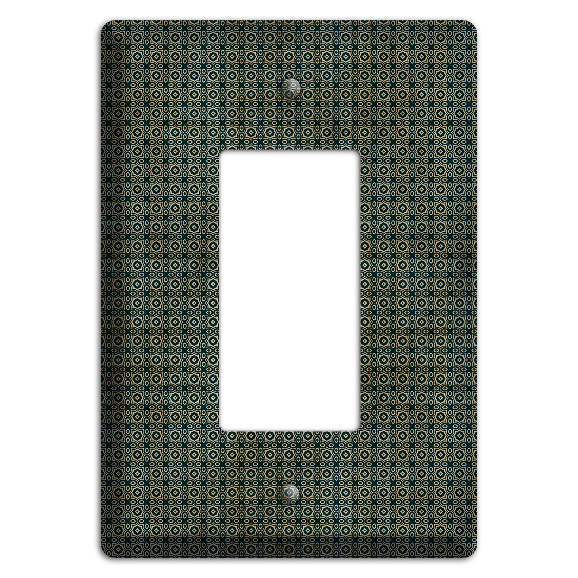 Dark Green Grunge Tiny Tiled Tapestry Rocker Wallplate