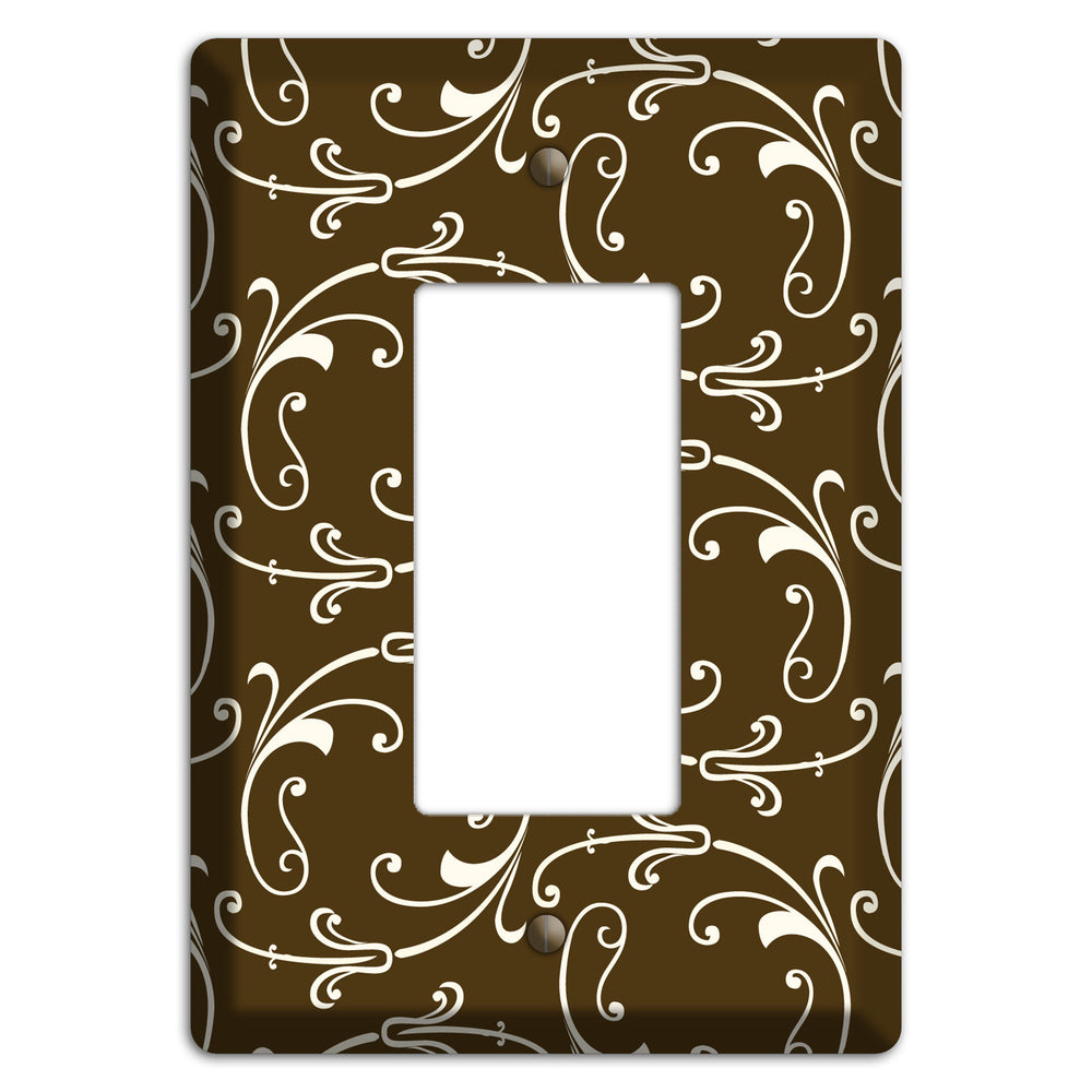Brown Victorian Sprig Rocker Wallplate