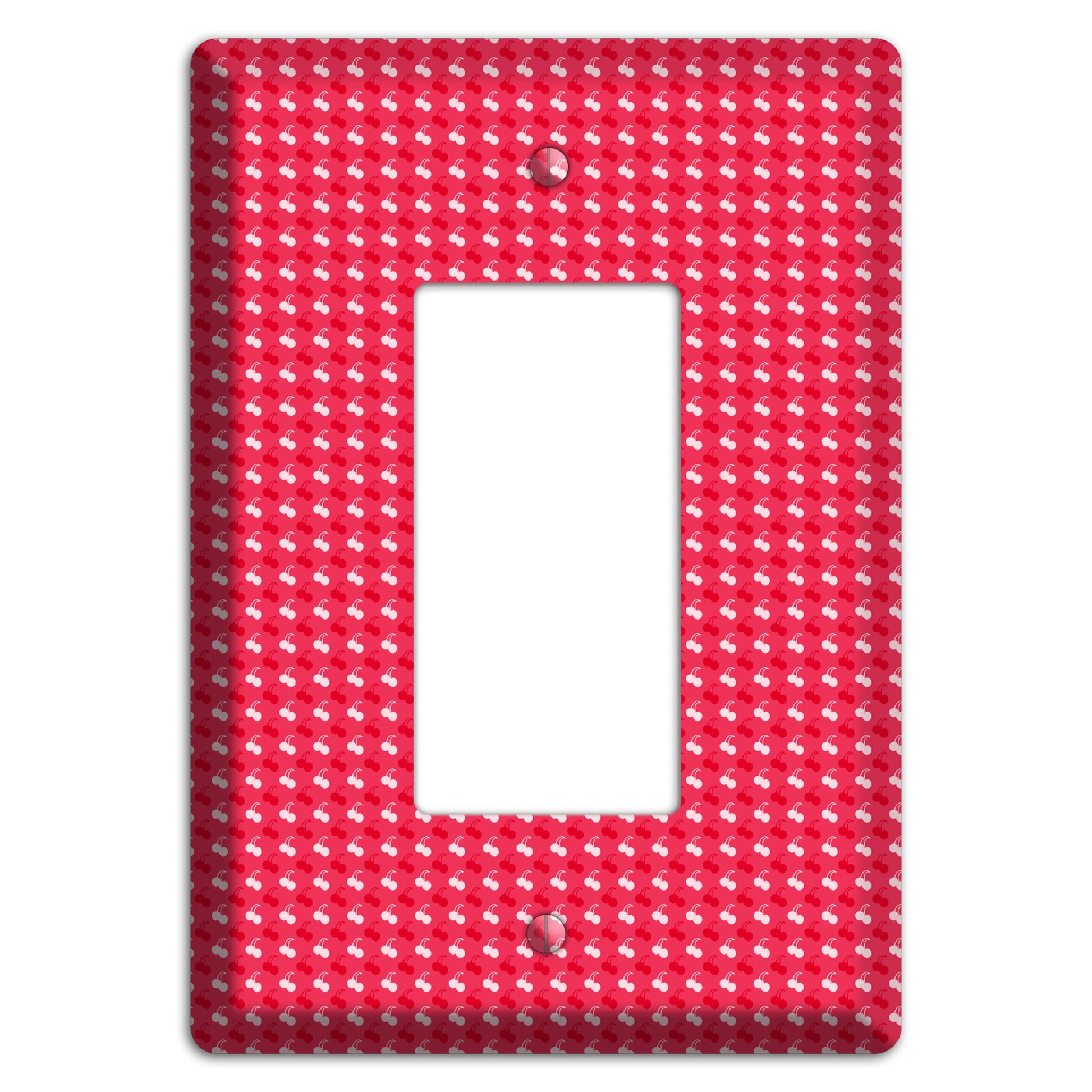 Red with White Motif Rocker Wallplate