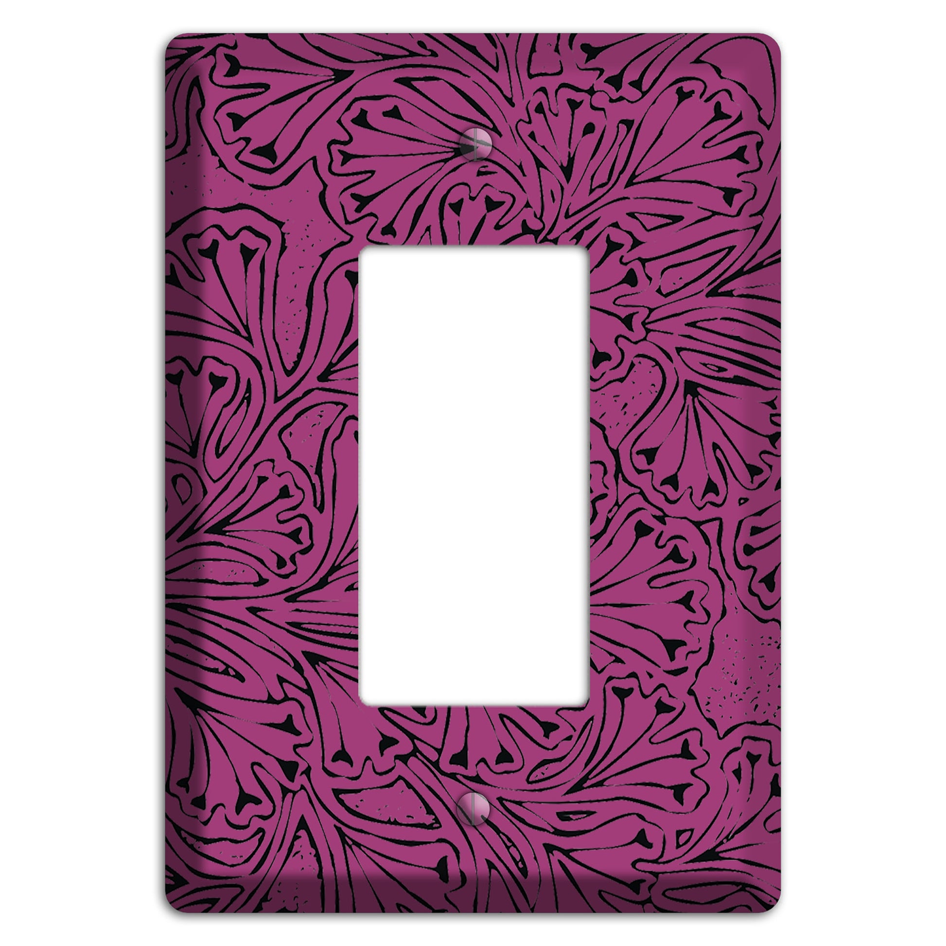 Deco Plum Interlocking Floral Rocker Wallplate