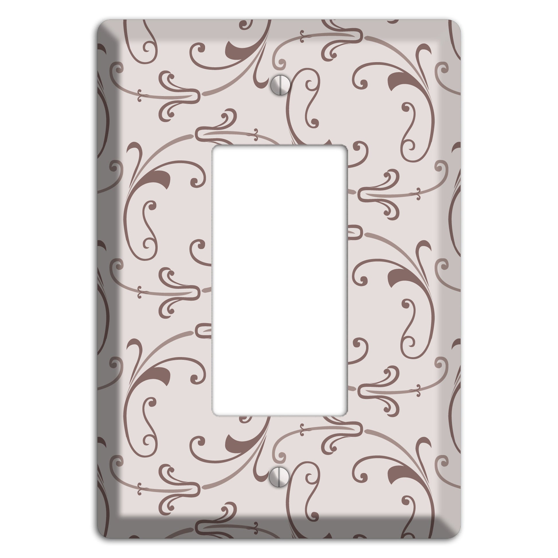 Mauve Victorian Sprig Rocker Wallplate
