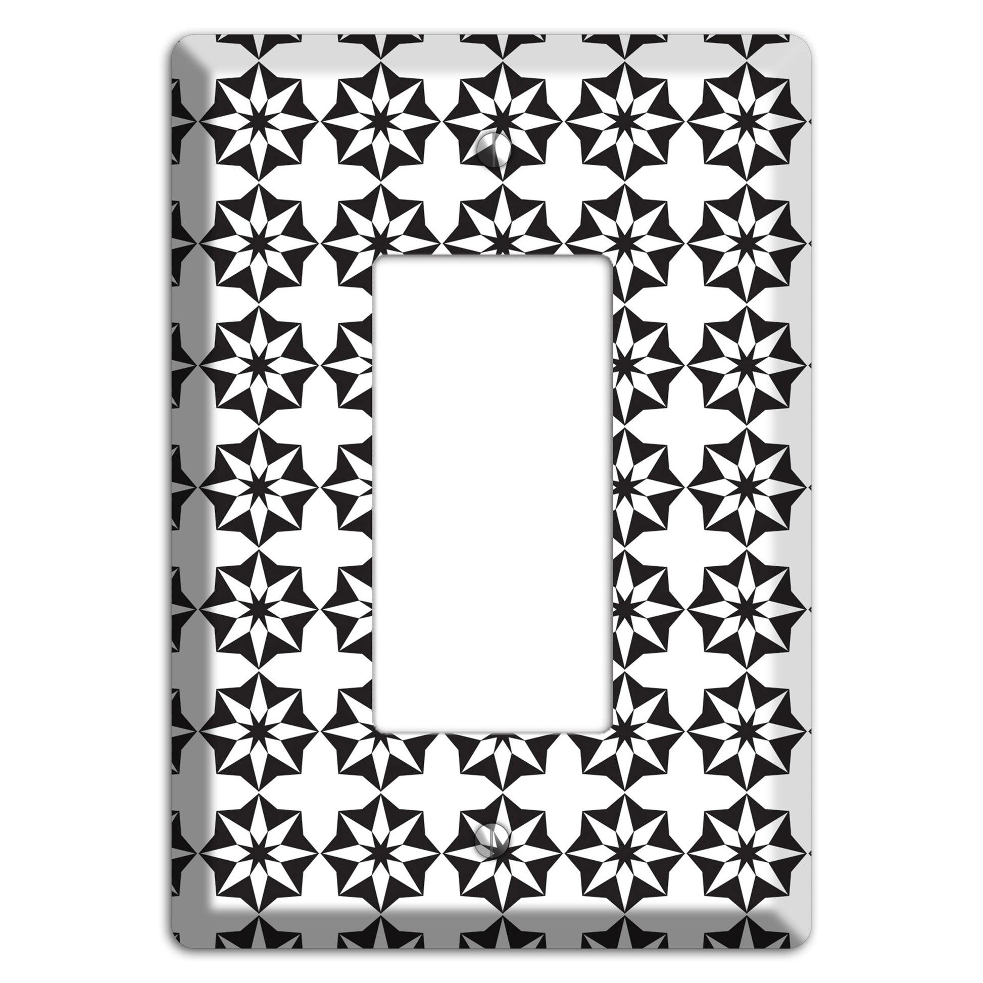 White with Black Foulard Rocker Wallplate
