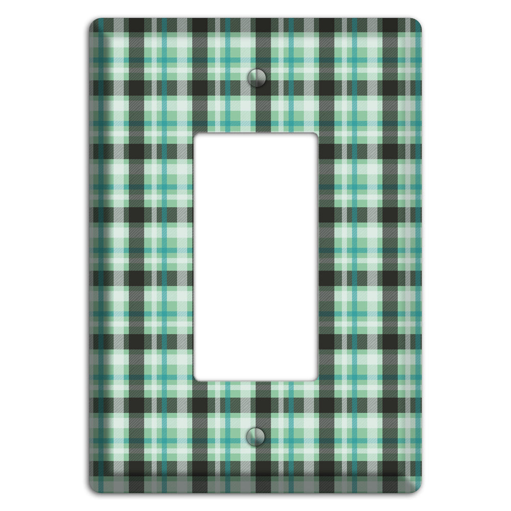 Multi Green Plaid Rocker Wallplate
