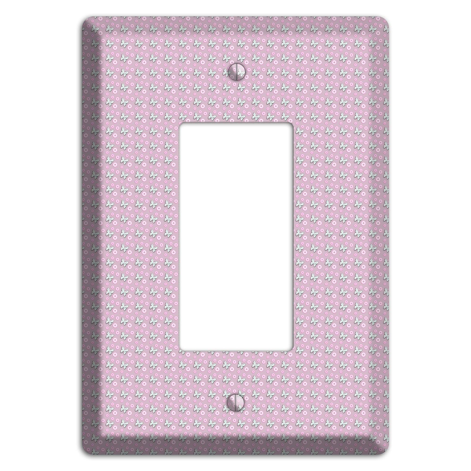 Pink with Butterflies Rocker Wallplate