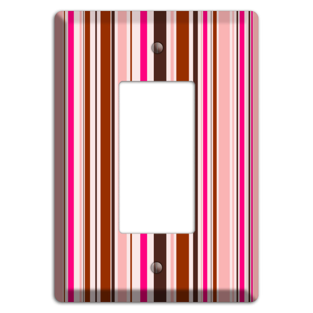 Pink Stripes Rocker Wallplate