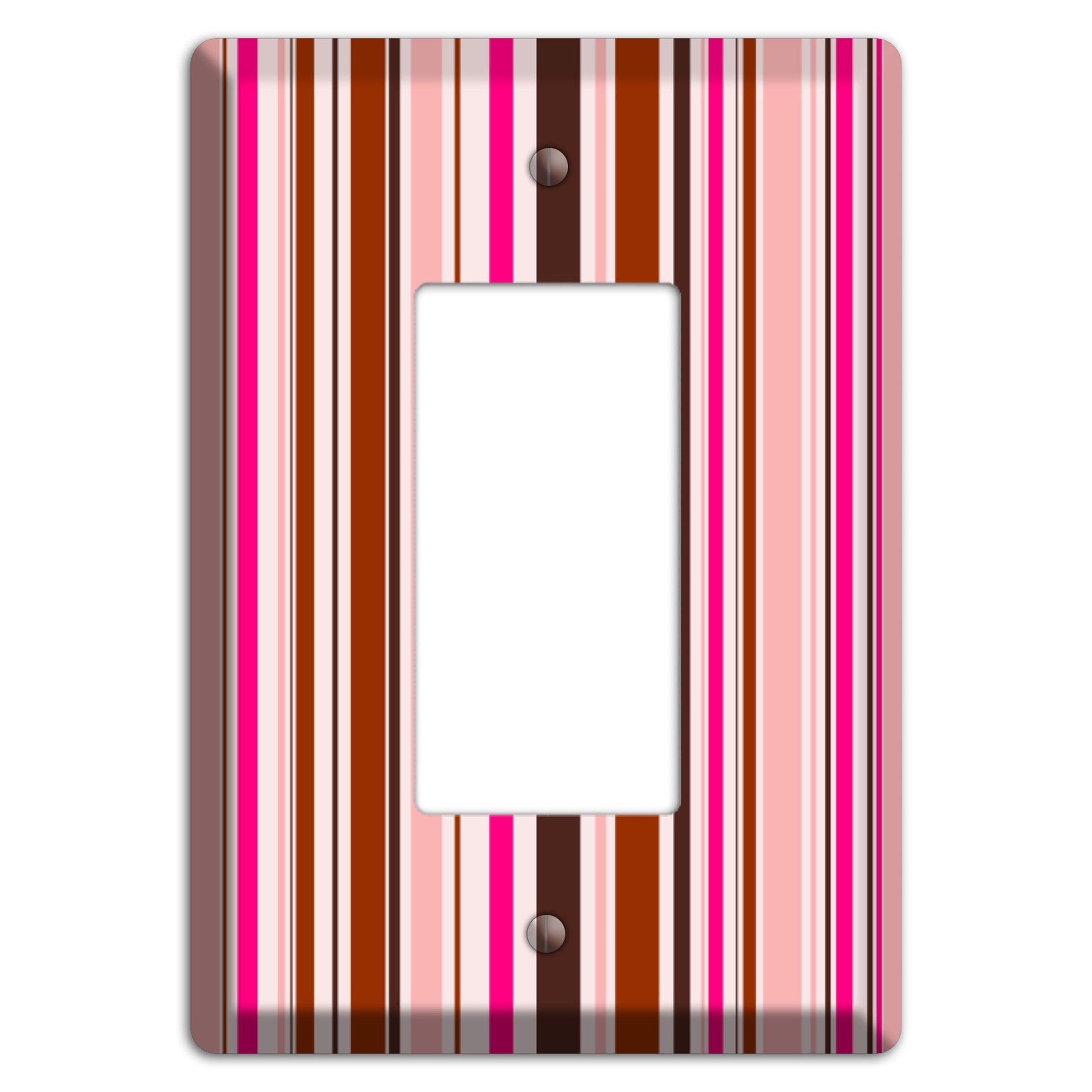 Pink Stripes Rocker Wallplate