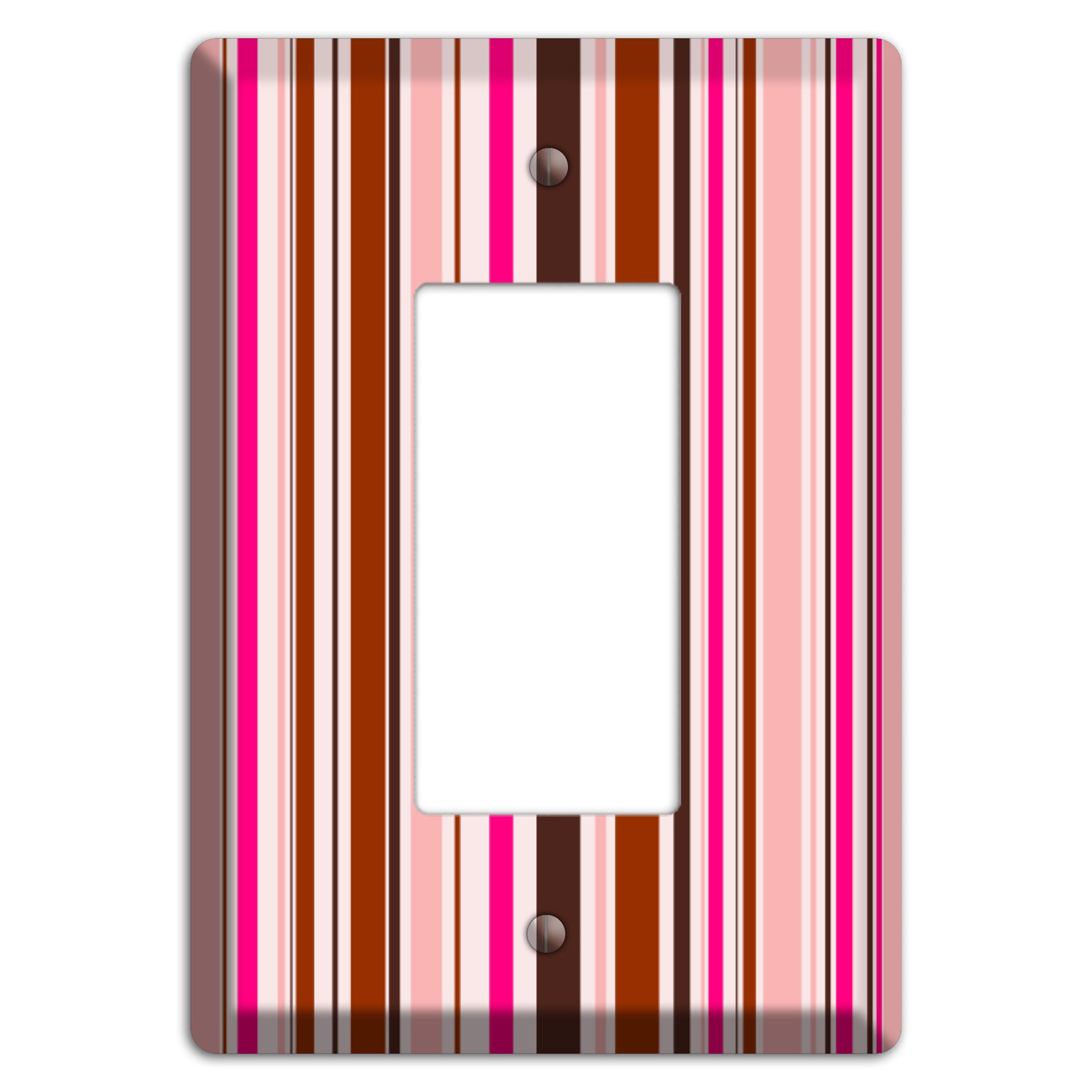 Pink Stripes Rocker Wallplate