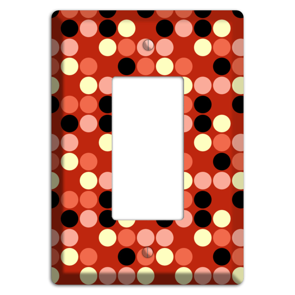 Multi Color Red Dots Rocker Wallplate