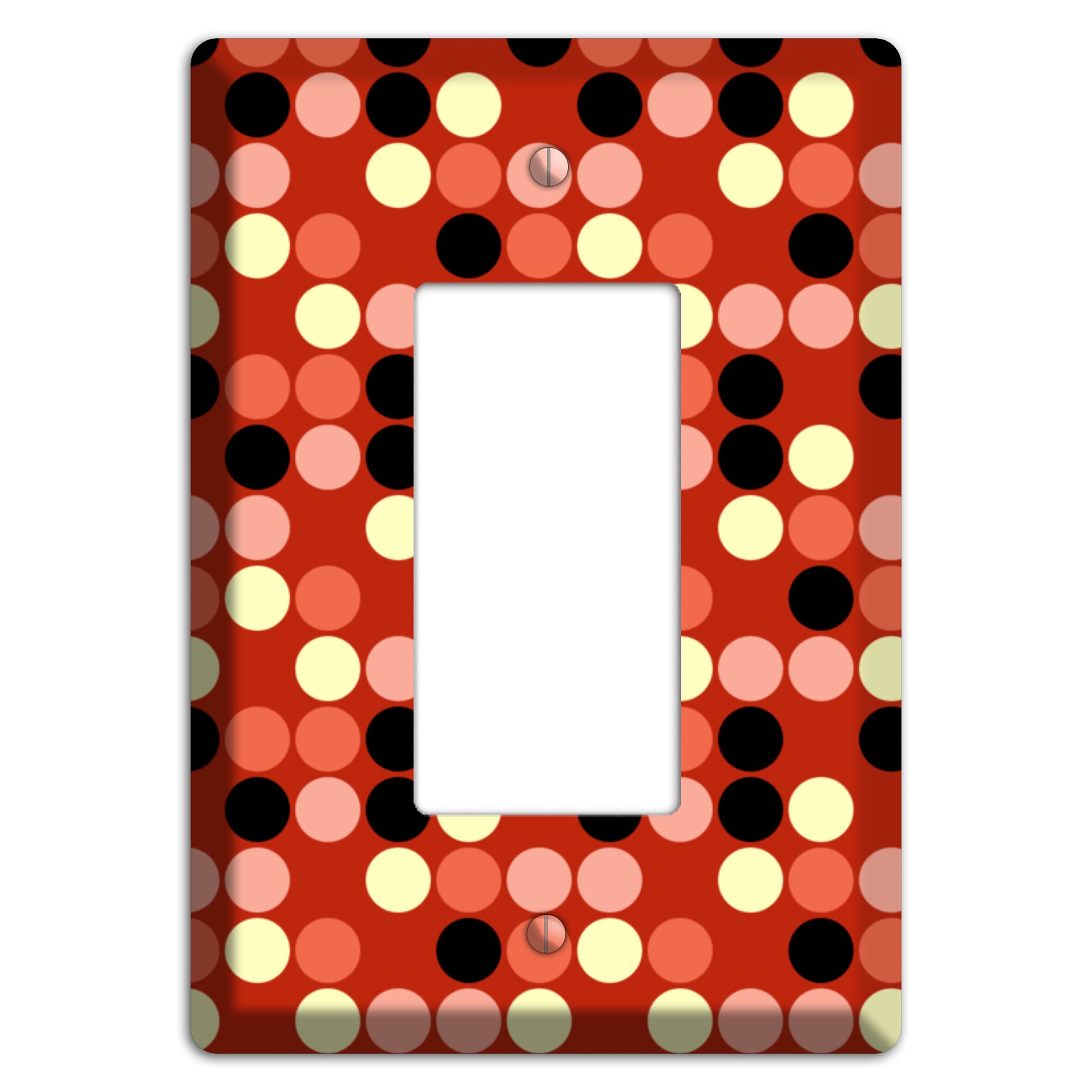 Multi Color Red Dots Rocker Wallplate