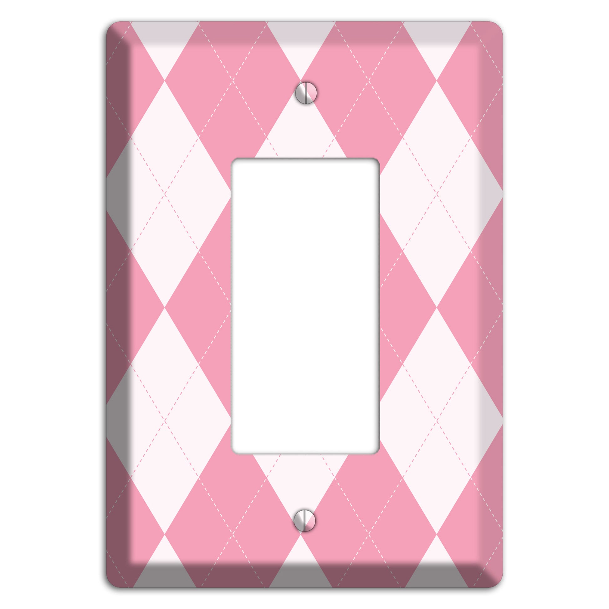 Pink Argyle Rocker Wallplate
