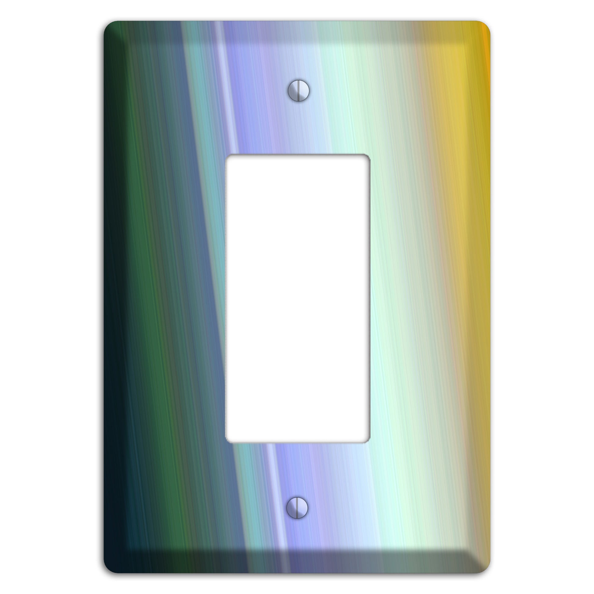 Green Teal Lavender Yellow Ray of Light Rocker Wallplate