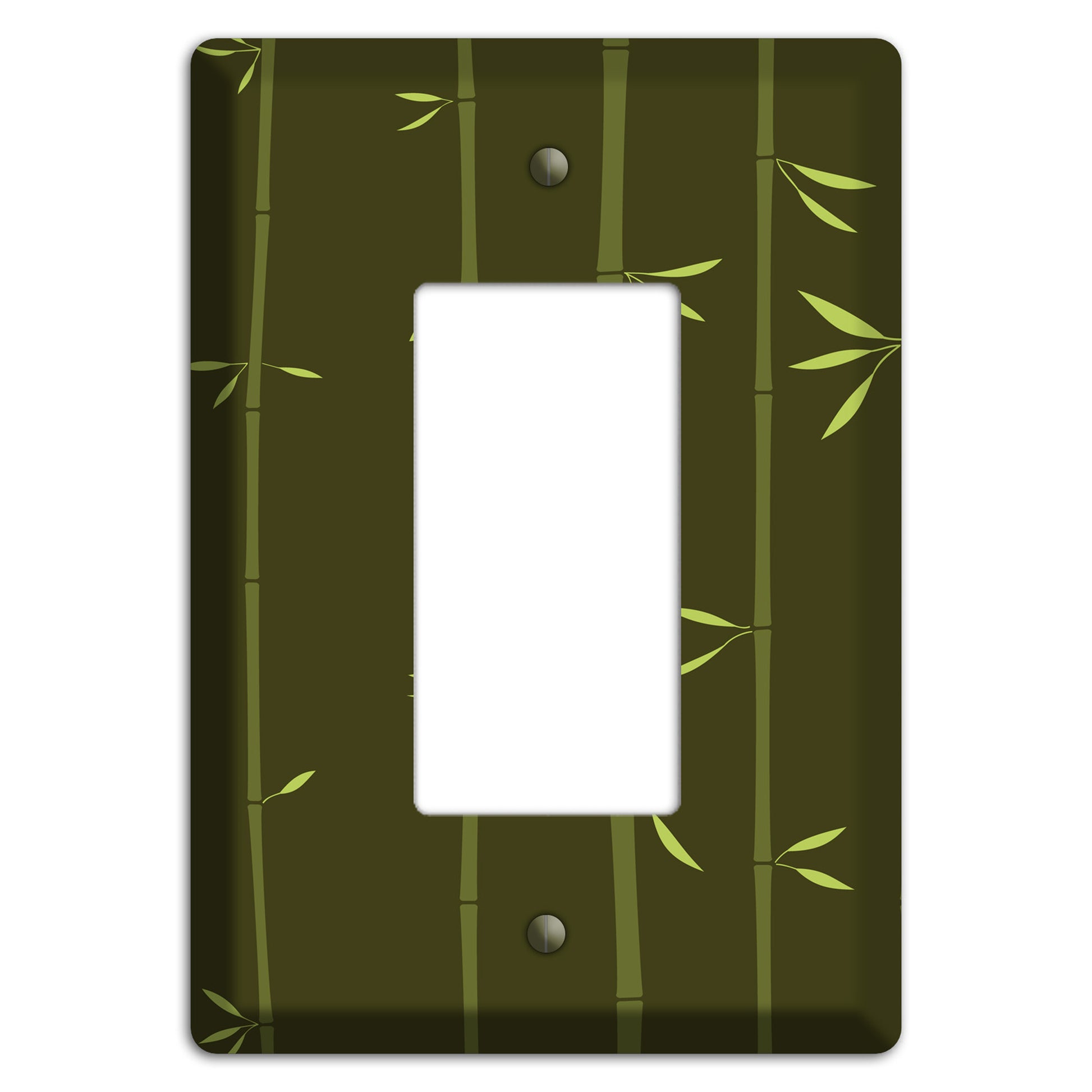 Dark Green Bamboo Rocker Wallplate
