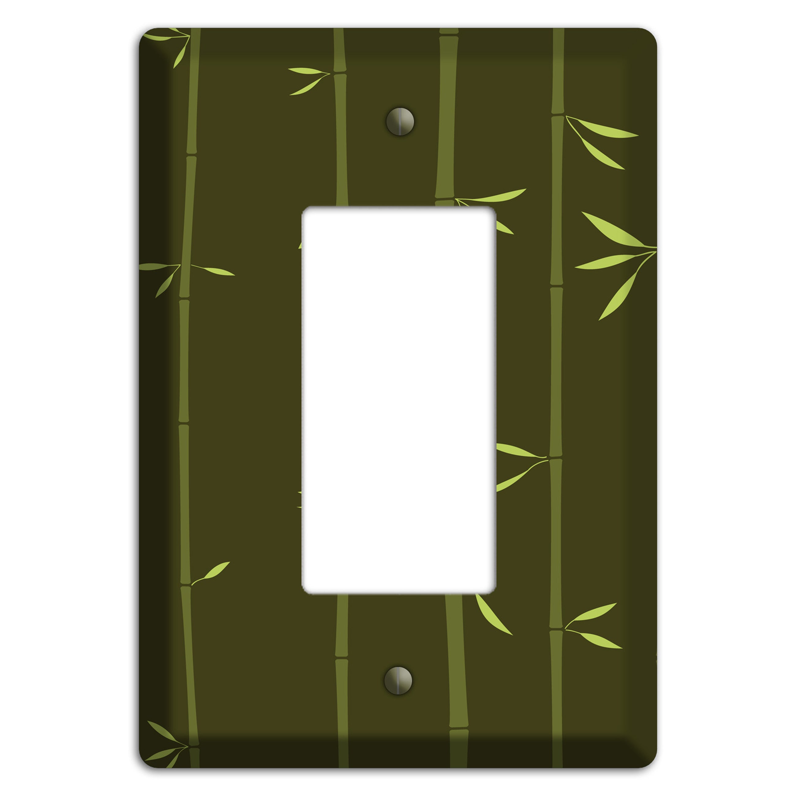 Dark Green Bamboo Rocker Wallplate